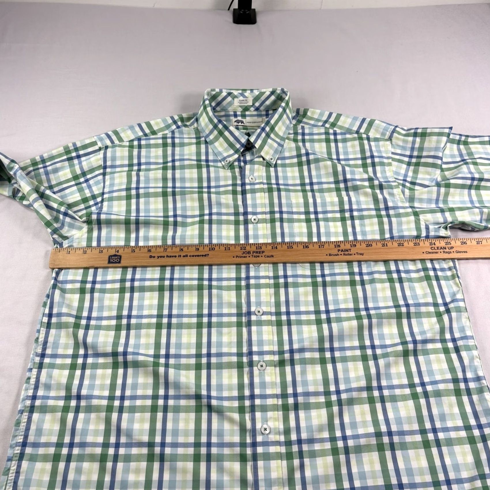 Vintage Onward Reserve Shirt Mens XL Plaid Button Up Stretch Nylon Casual Size US XL / EU 56 / 4 - 4 Thumbnail