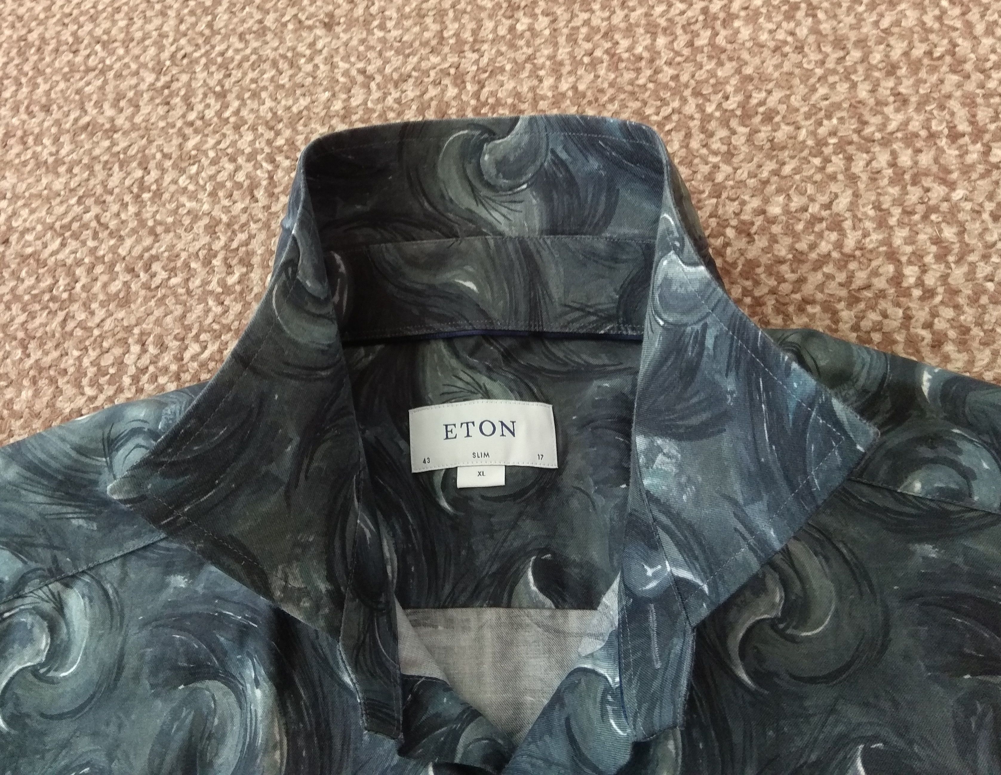 Eton Eton Impressionist Paisley Print Lightweight Flannel Shirt Size US XL / EU 56 / 4 - 5 Thumbnail