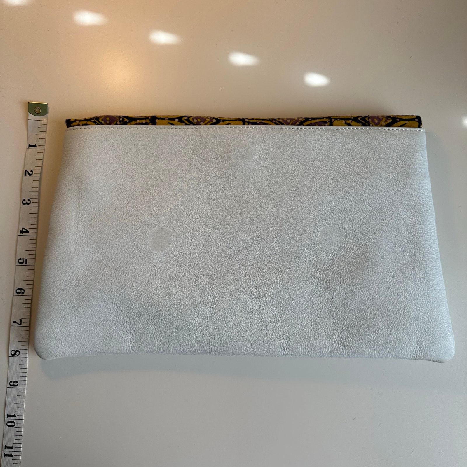 Other White Clutch Envelope Fold Over Genuine Leather Batik Print Size ONE SIZE - 3 Thumbnail