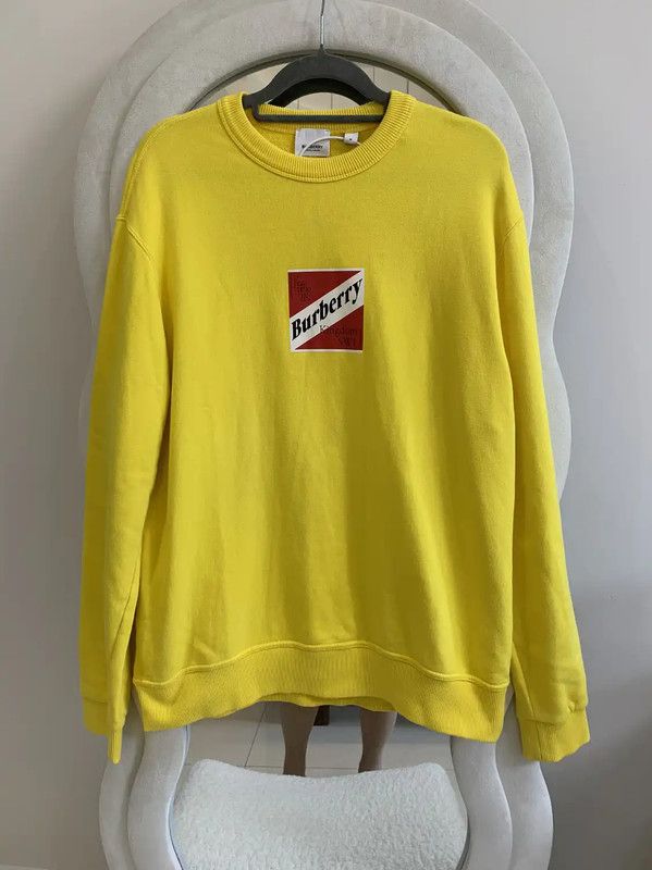 Burberry Yellow Cotton Long Sleeve Sweatshirt