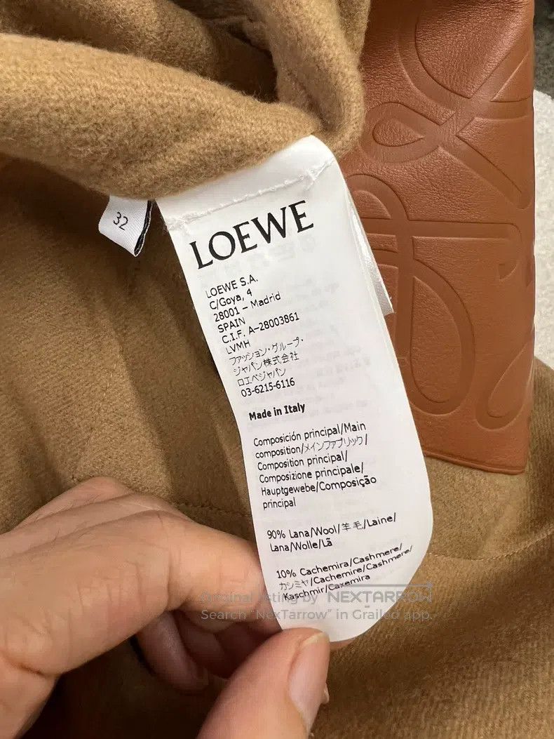 Loewe Loewe Camel color hooded wool coat Size 4XL / US 24-26 - 4 Thumbnail