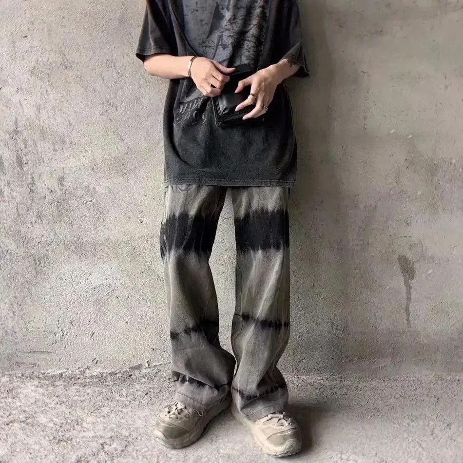 Japanese Brand Retro loose straight leg wide leg jeans Size US 32 / EU 48 - 6 Thumbnail