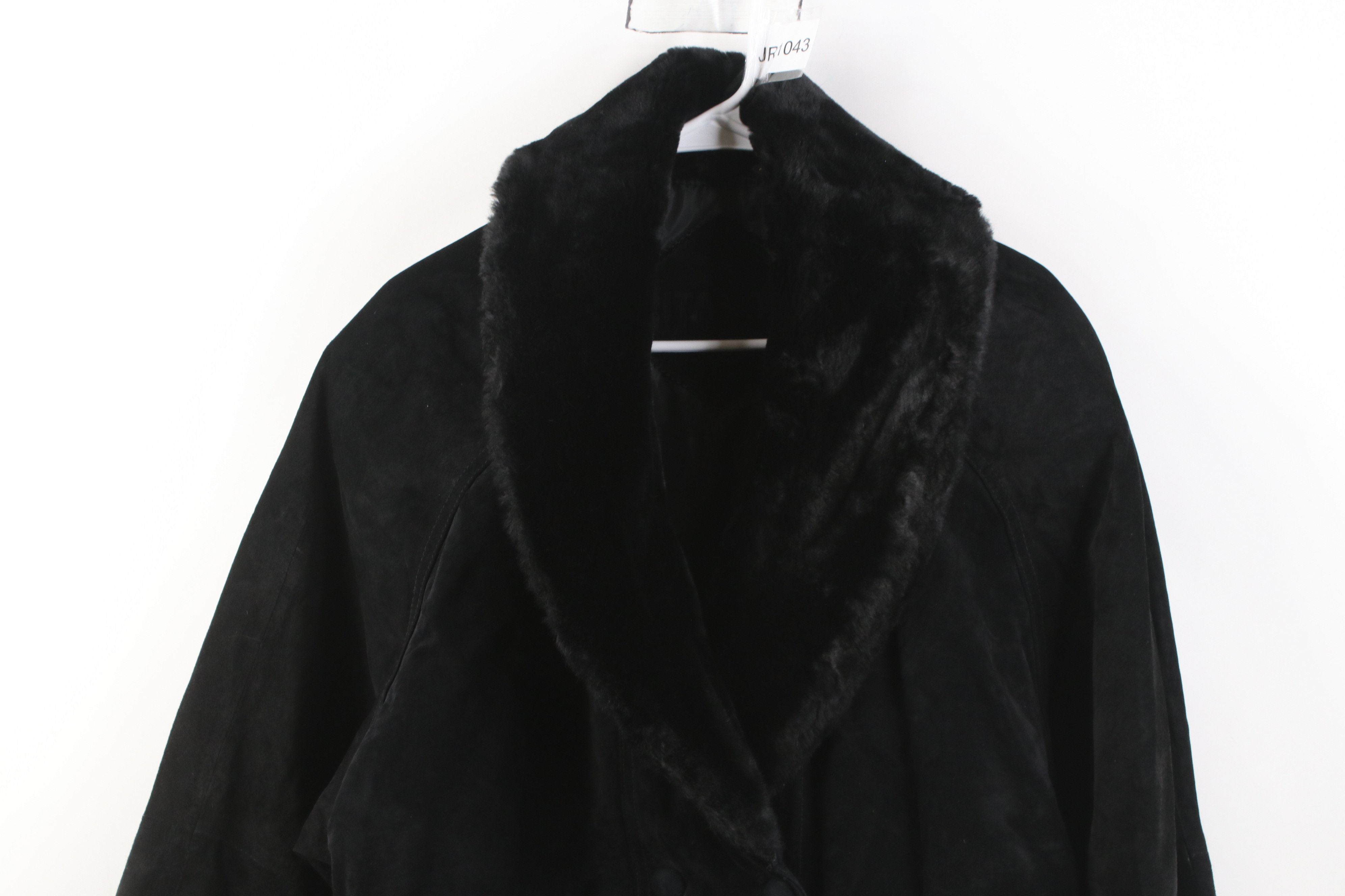 Vintage Vintage 90s Streetwear Suede Leather Double Breasted Jacket Size L / US 10 / IT 46 - 2 Thumbnail