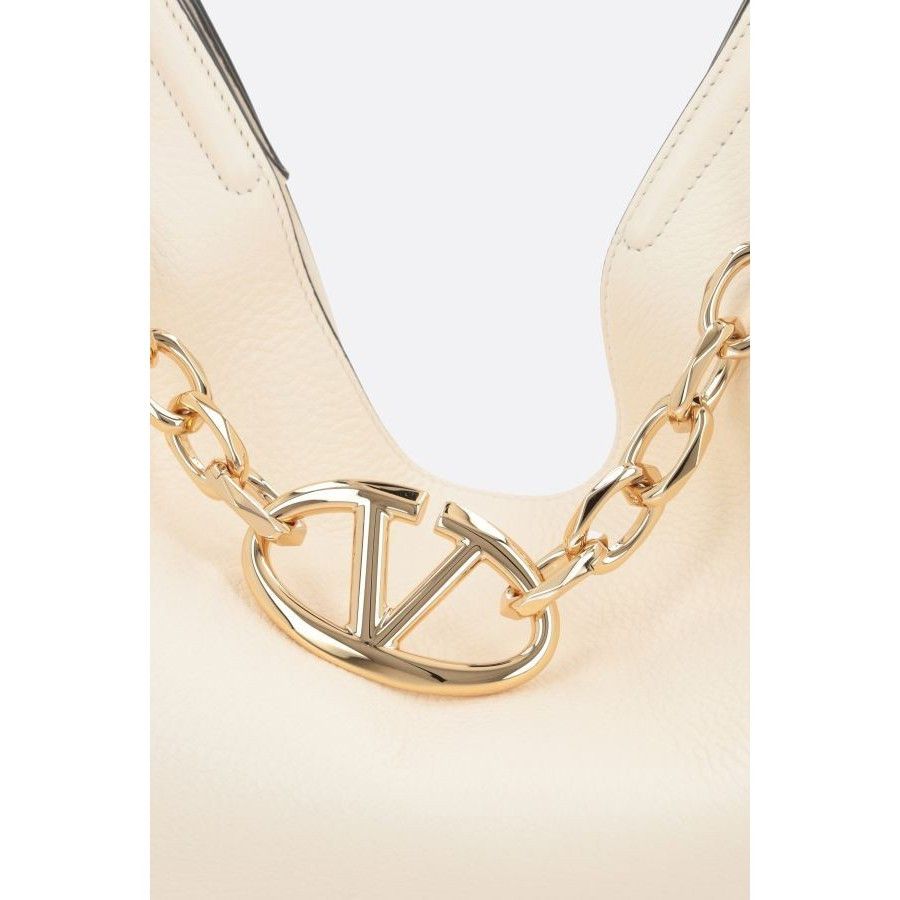 Valentino VALENTINO GARAVANI Gate White Grainy Leather Shoulder Bag Ne Size ONE SIZE - 4 Thumbnail