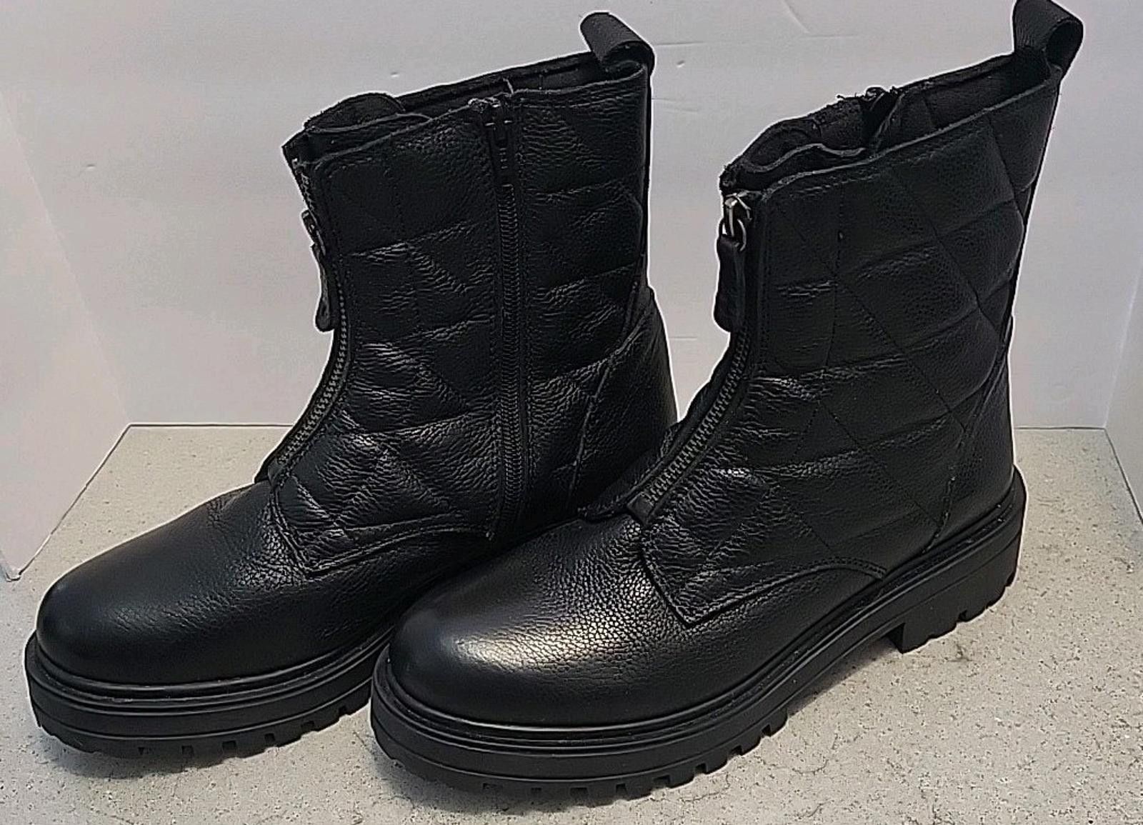 Other Albero Torresi Blk Quilted Leather Moto Boots US 8.5 EUR 40 Size US 9 / IT 39 - 2 Thumbnail