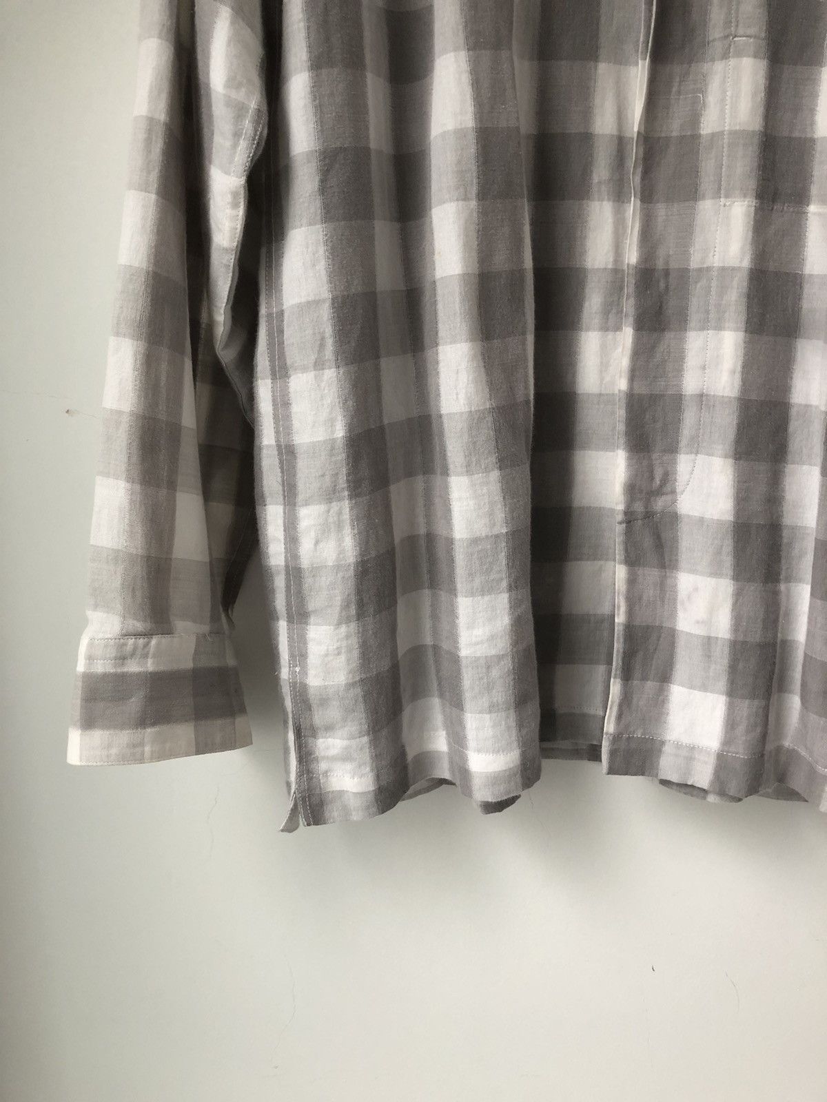 Issey Miyake Gingham linen shirt Size US M / EU 48-50 / 2 - 3 Thumbnail
