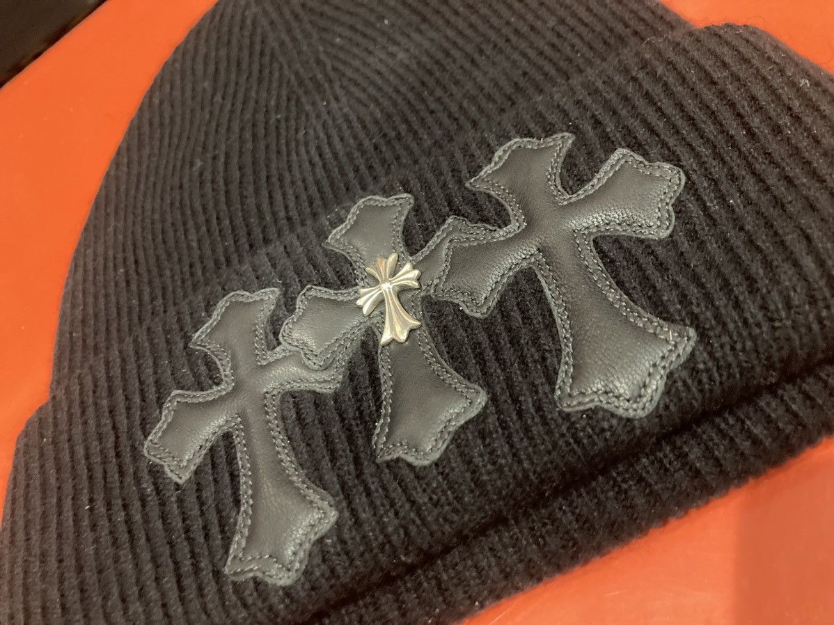 Chrome Hearts Chrome hearts triple cross patch cashmere beanies Size ONE SIZE - 2 Thumbnail