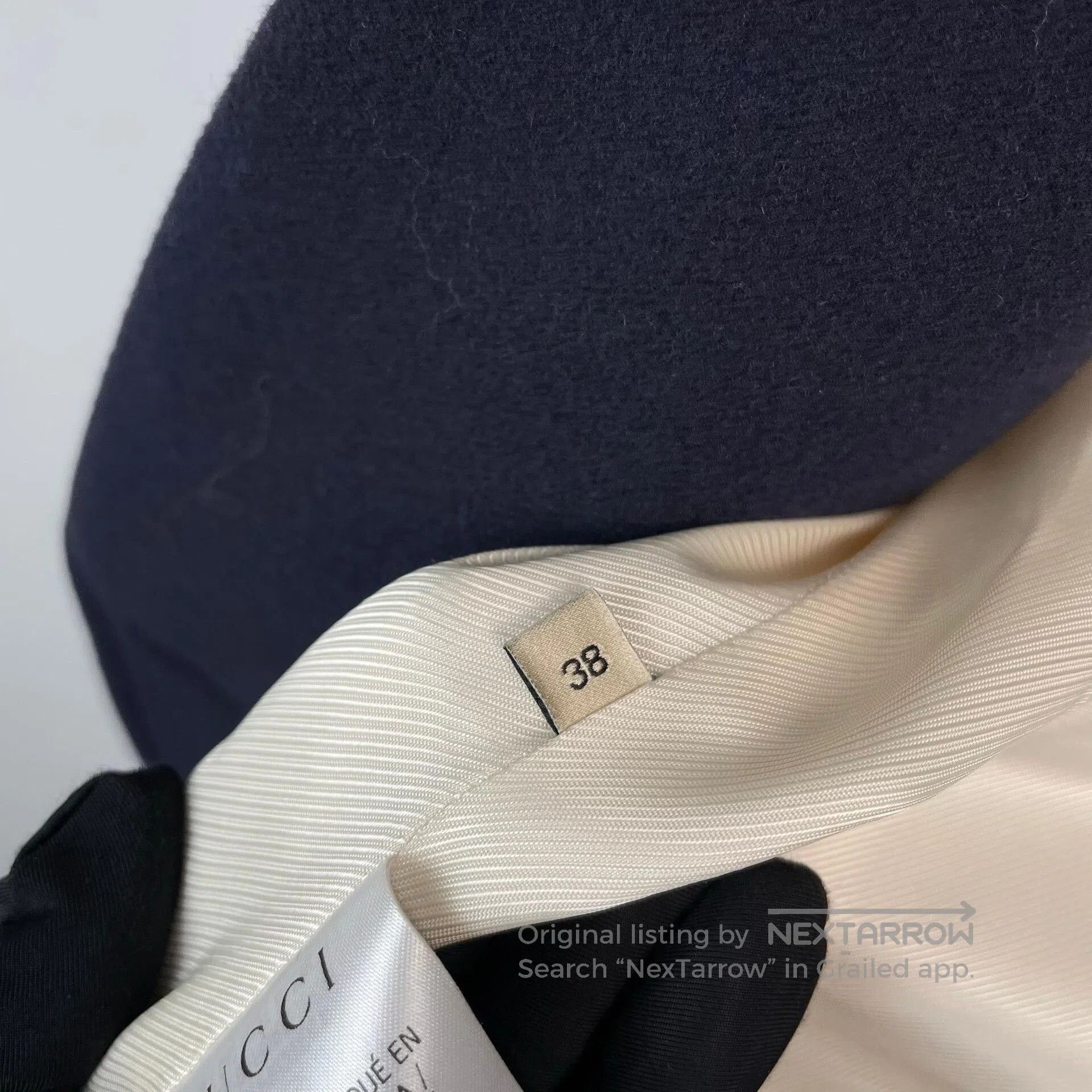 Gucci Gucci Navy Double-Breasted Mid-Length Coat. Size S / US 4 / IT 40 - 7 Thumbnail