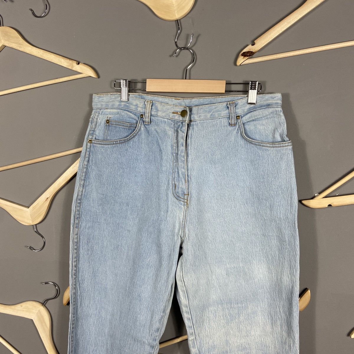 Vintage Vintage Dollywood High-Waist Light Blue Denim Jeans Size US 36 / EU 52 - 6 Thumbnail