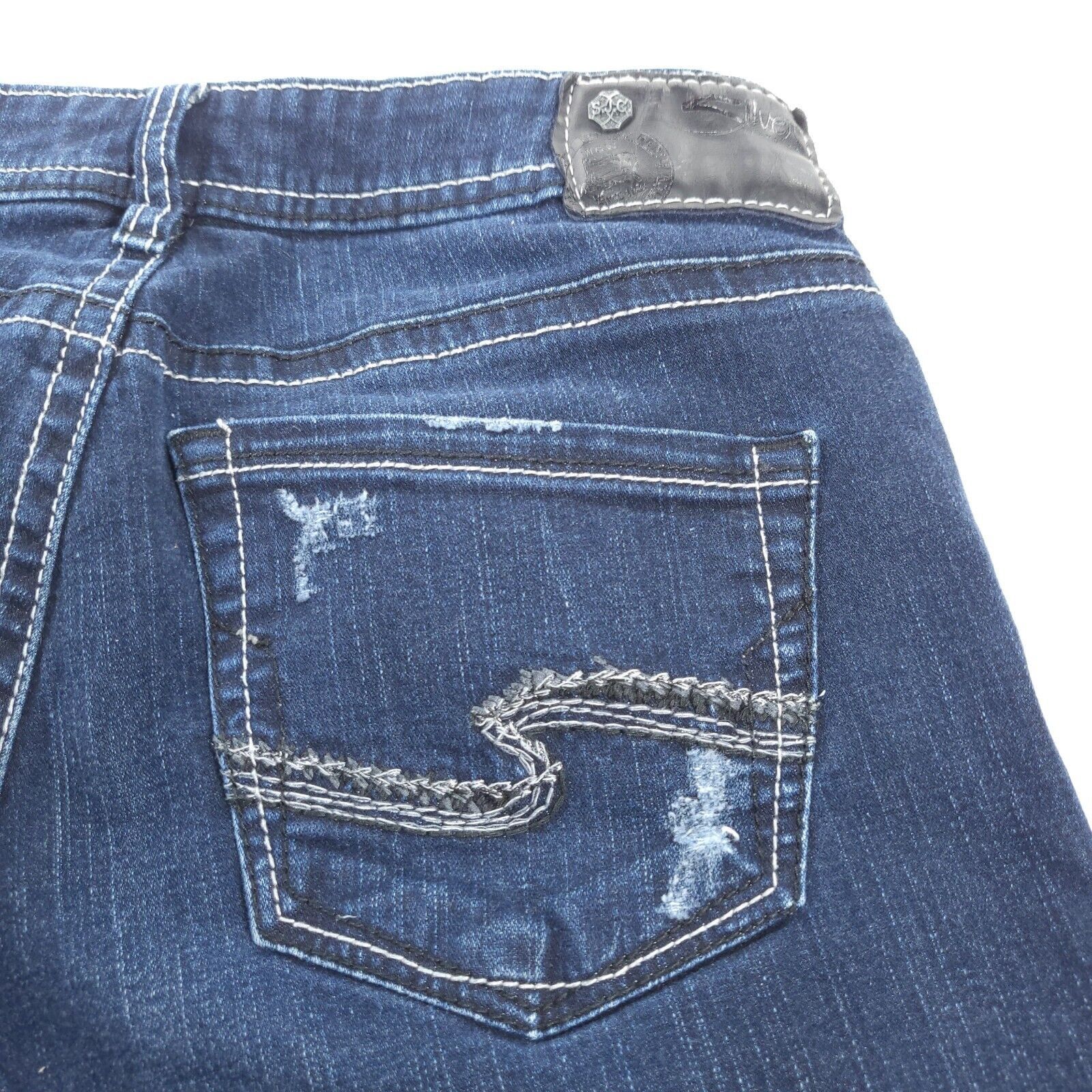 Other Silver Boyfriend Button Zip Denim Jeans Womens Size 26x29 Size 28" / US 6 / IT 42 - 4 Thumbnail