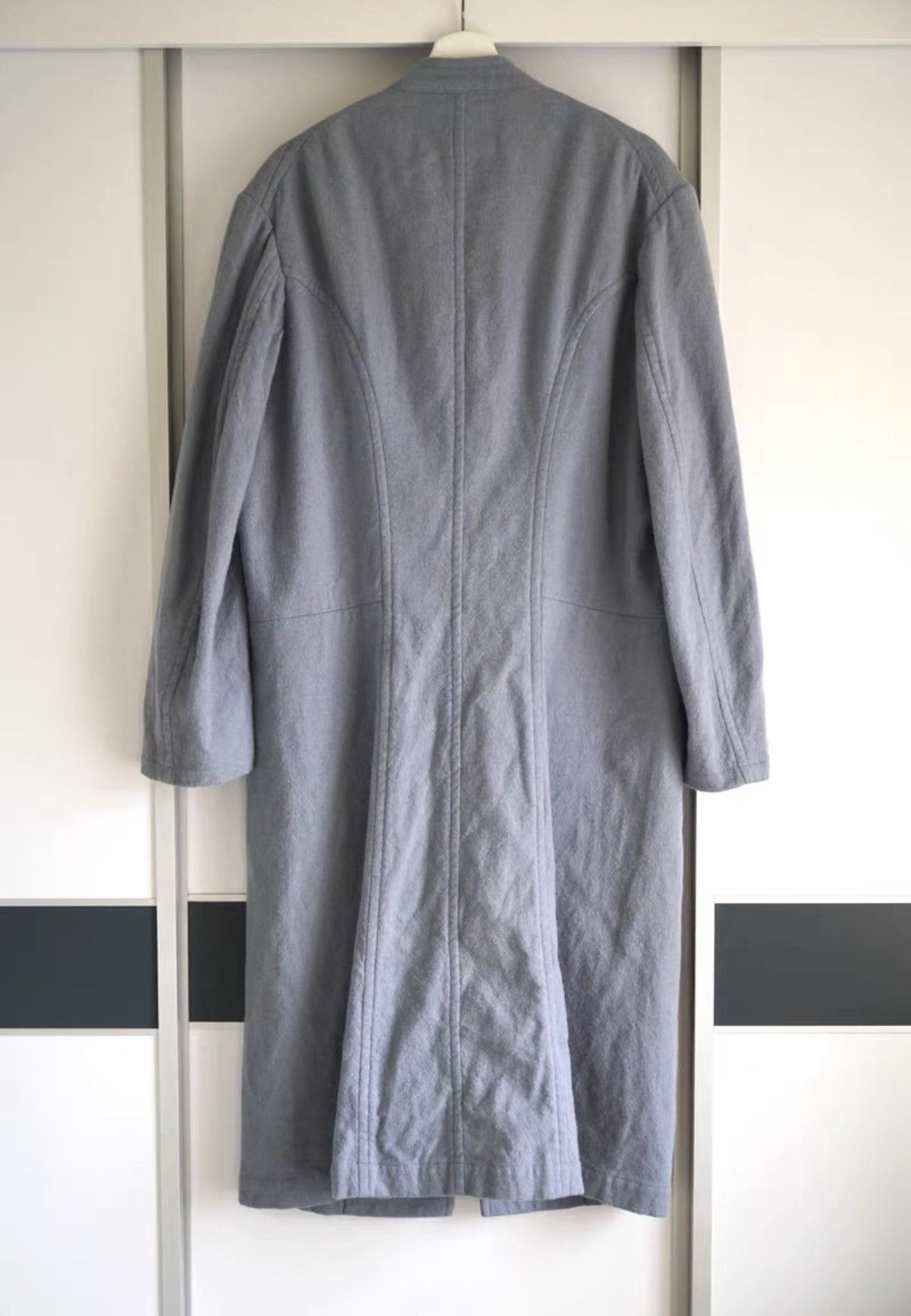 Yohji Yamamoto Yohji Yamamoto 01aw Haze Blue Fishtail Coat K4 Size US L / EU 52-54 / 3 - 2 Thumbnail