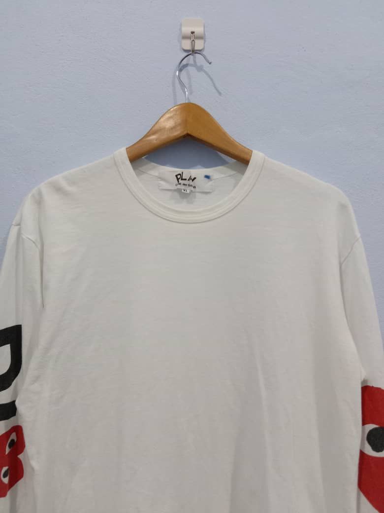 Comme des Garcons COMME DES GARCONS PLAY LONG SLEEVE SIDE LOGO TEE XL SIZE Size US L / EU 52-54 / 3 - 3 Thumbnail
