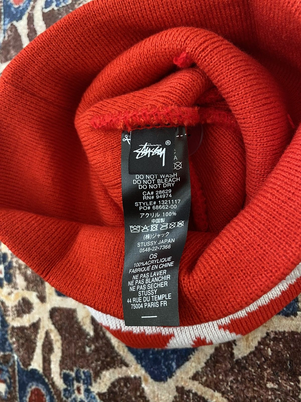Stussy Stussy Ss Link Skull Cap Beanie - Red Size ONE SIZE - 4 Thumbnail