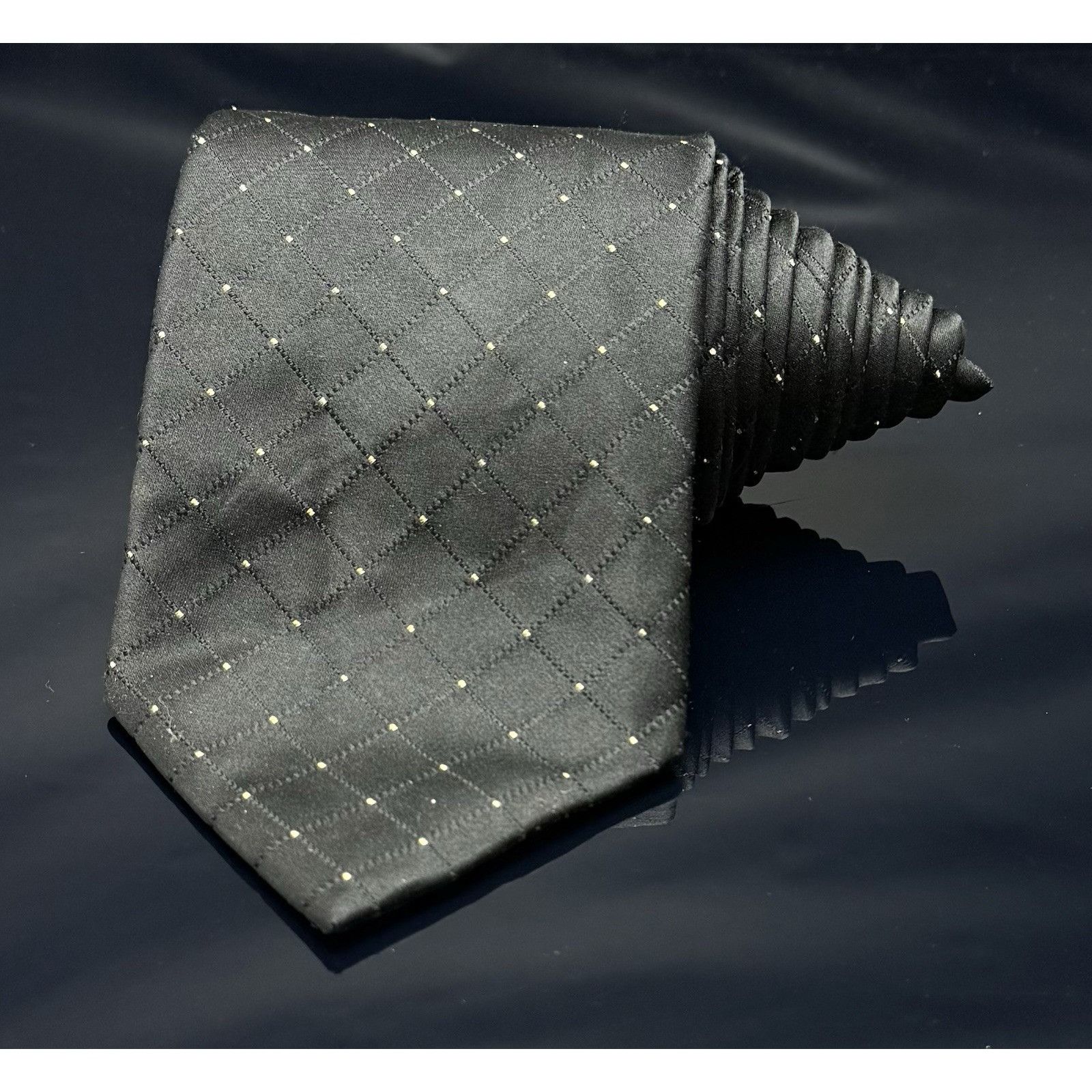 Donald Trump Donald J Trump Signature Collection Black White Dot Tie 60" Size ONE SIZE - 2 Thumbnail