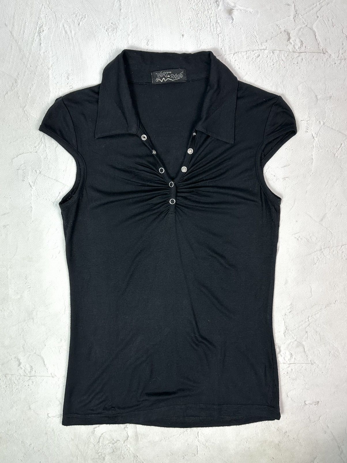 Beauty Beast × Vintage Vintage Black Printed Angel Top Size S / US 4 / IT 40 - 2 Thumbnail