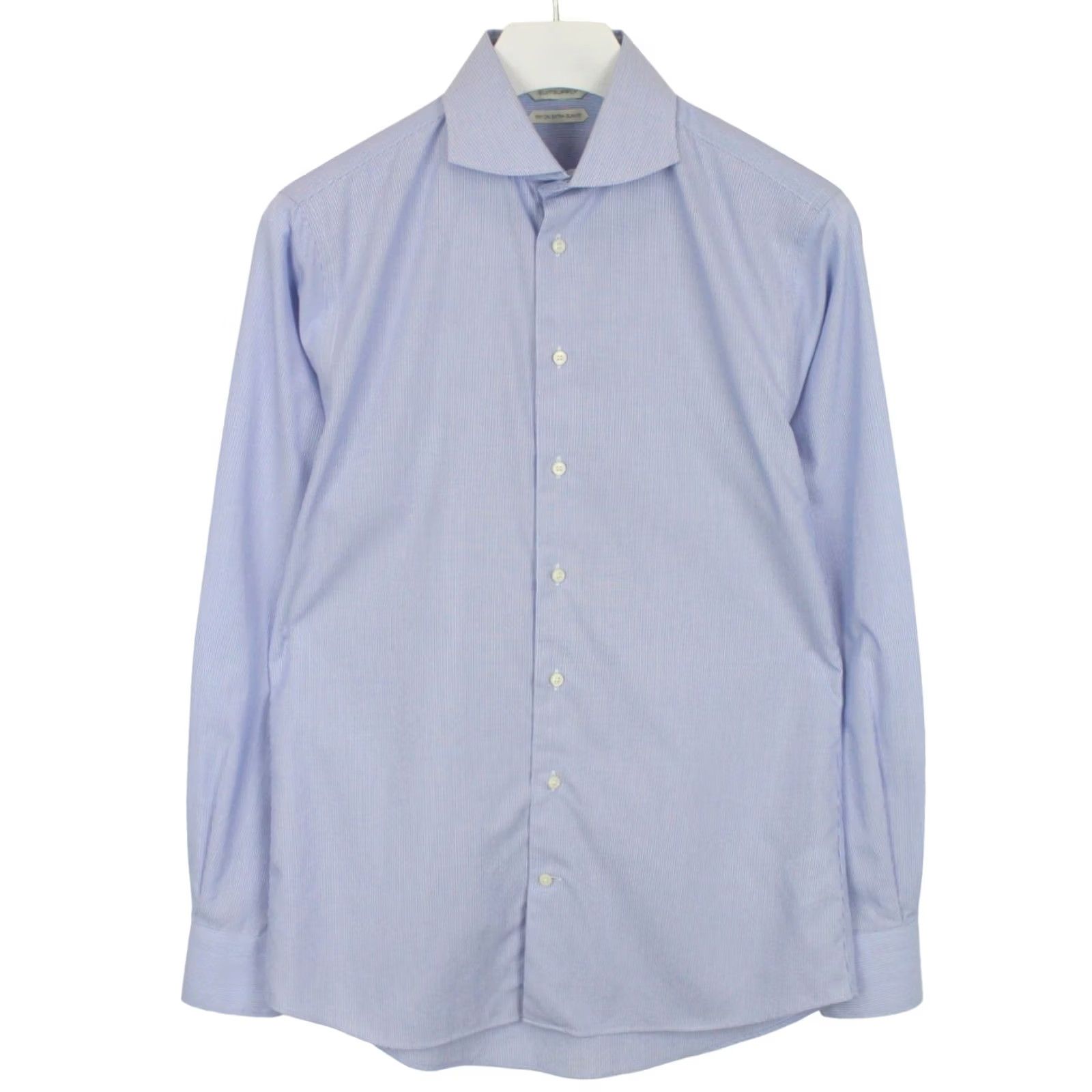 Suitsupply Suitsupply Pinstriped Dress Shirt Formal Extra Slim Fit 39 / 15 1/2 Blue Mens Shirt Size 40R - 2 Thumbnail