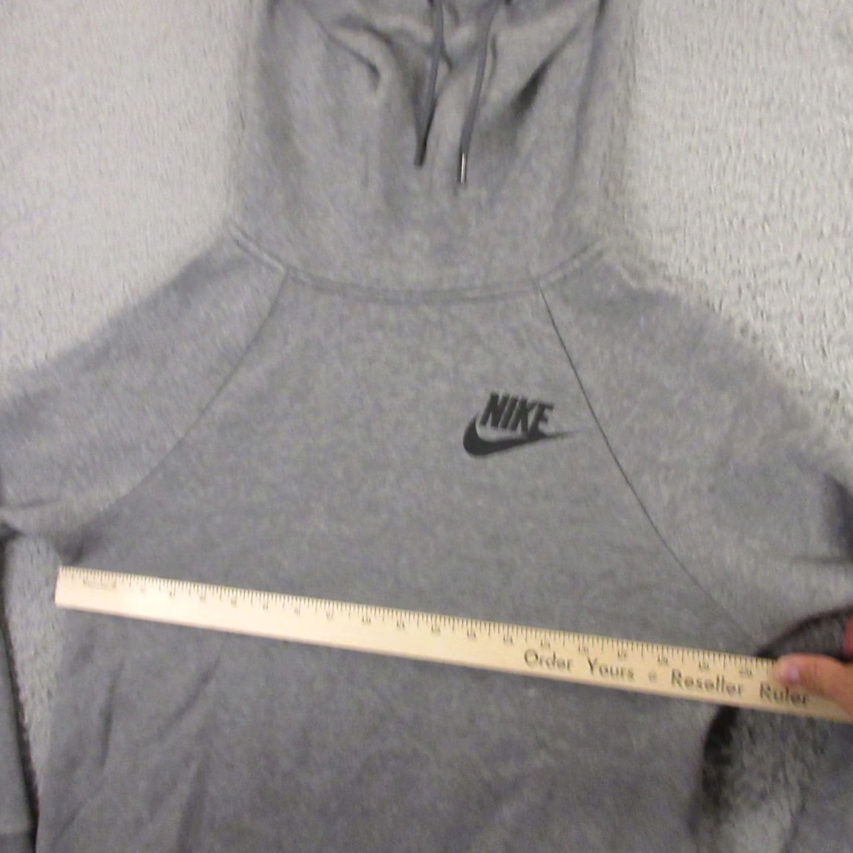 Nike Nike Sportswear Rally Hoodie Womens S Gray Logo Funnel Neck Pullover Sweatshirt Hoodie 828601-091 Size S / US 4 / IT 40 - 7 Thumbnail