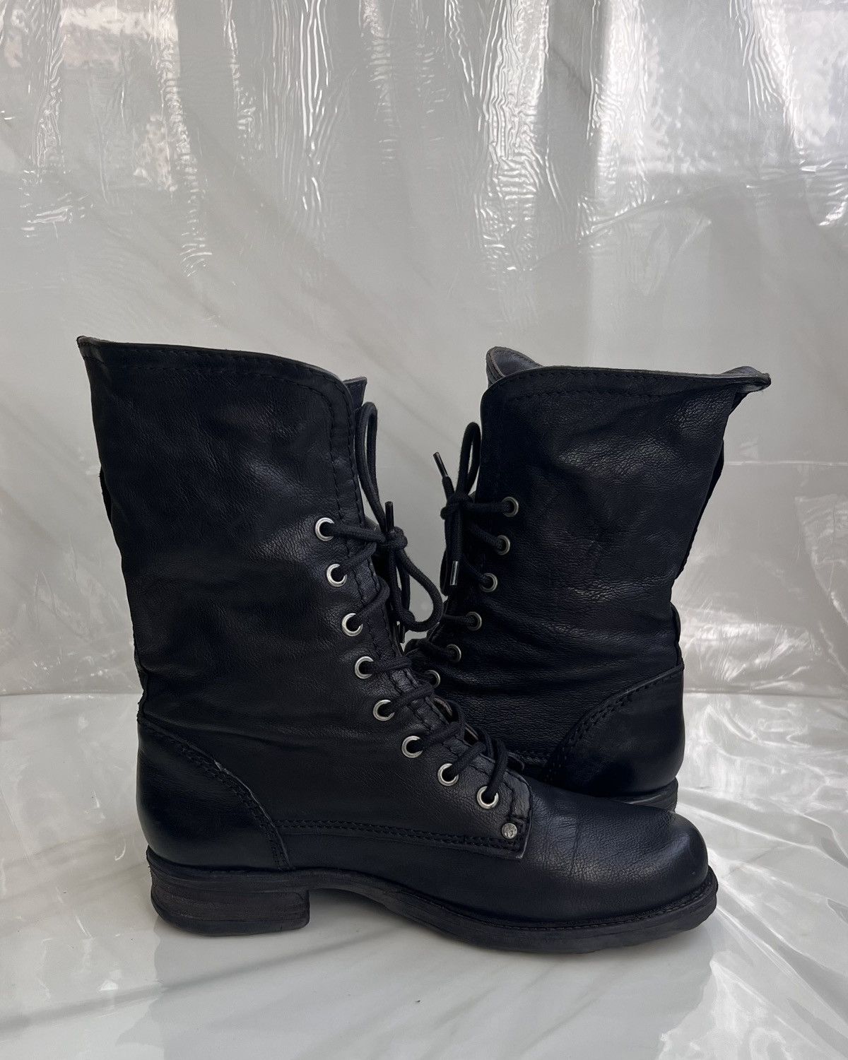 A.S.98 As 98 Airstep Zipper Boho Black Biker distressed boot Size US 8 / IT 38 - 5 Thumbnail