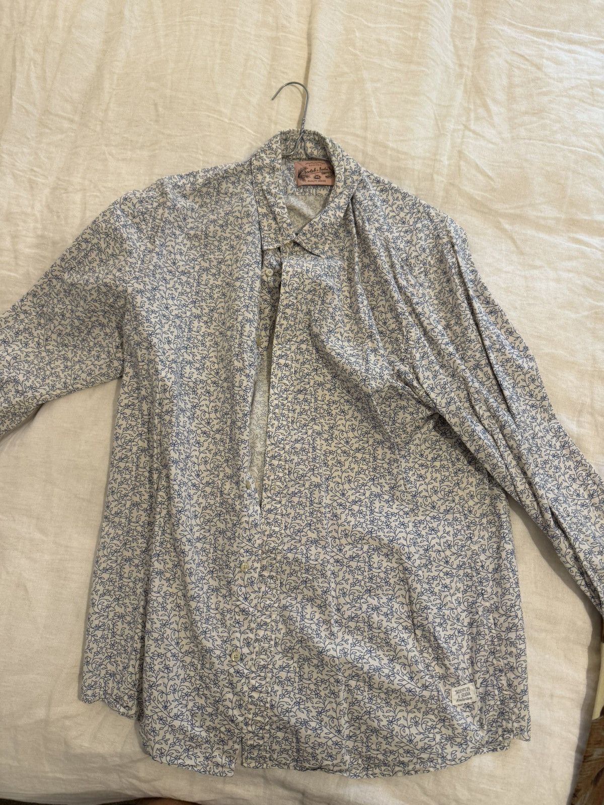 Scotch & Soda Floral Print Shirt Size US L / EU 52-54 / 3 - 1 Thumbnail