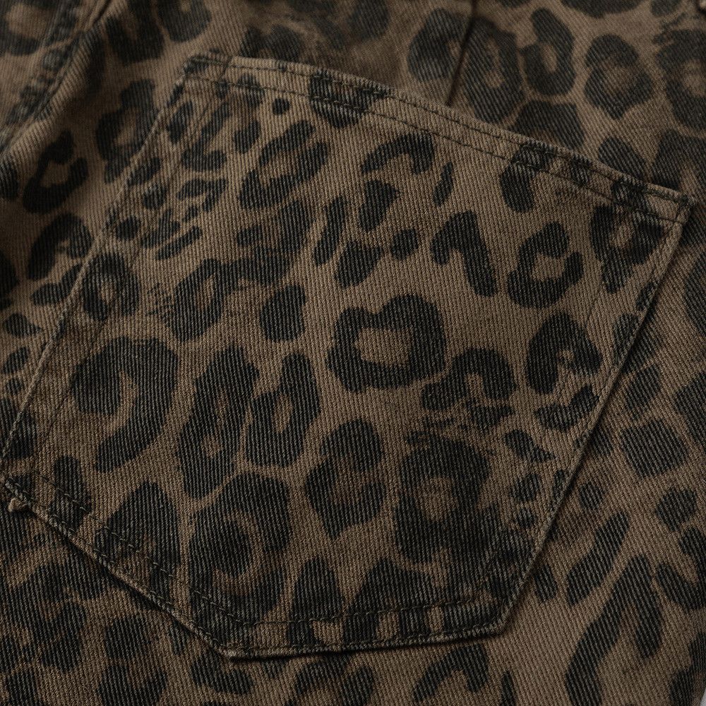 Jean Men's Retro Washed Loose Leopard Print Camouflage Jeans Size US 32 / EU 48 - 5 Thumbnail