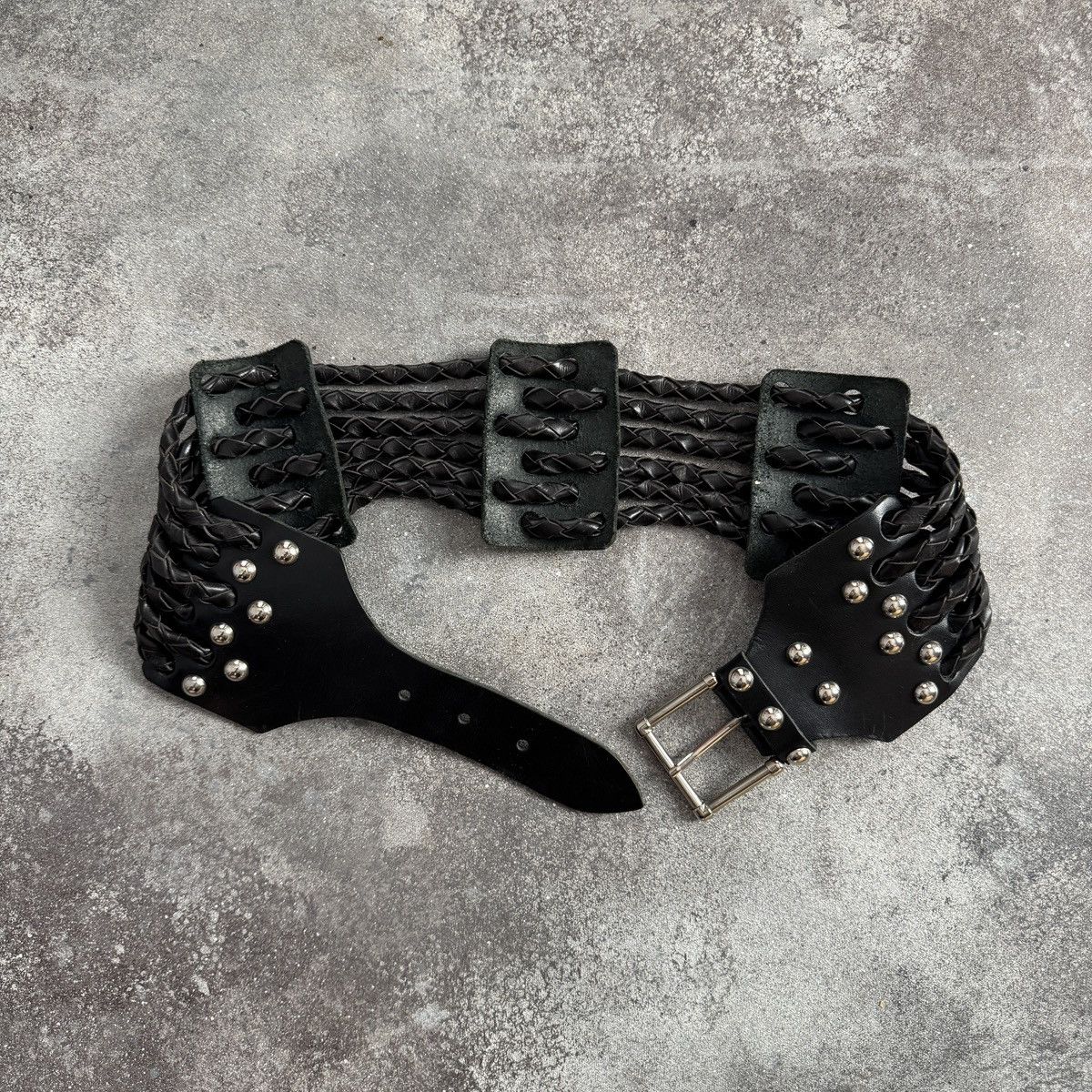 Hysteric Glamour Y2K Grunge Archive Vintage Real Leather Corset Waist Belt Size ONE SIZE - 7 Thumbnail