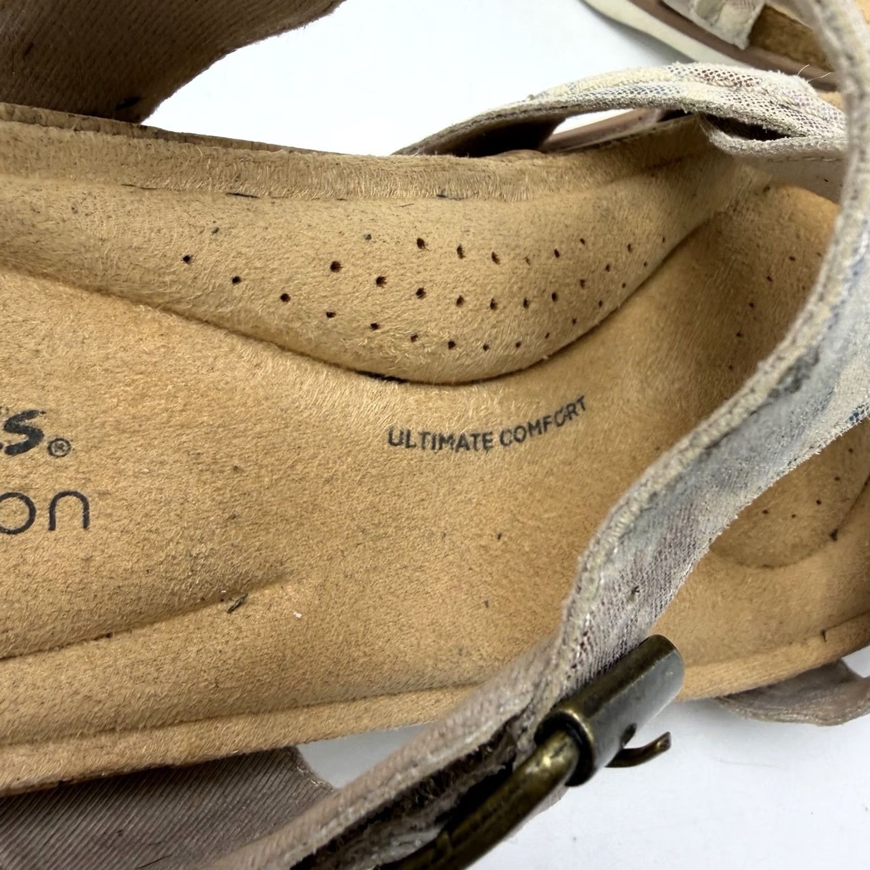 Clarks Clarks Sandals Womens 8.5 M Brynn Step Floral Textile Fabric Hook Loop Beige Pattern Floral Casual Womens Leather? Size US 9 / IT 39 - 6 Thumbnail