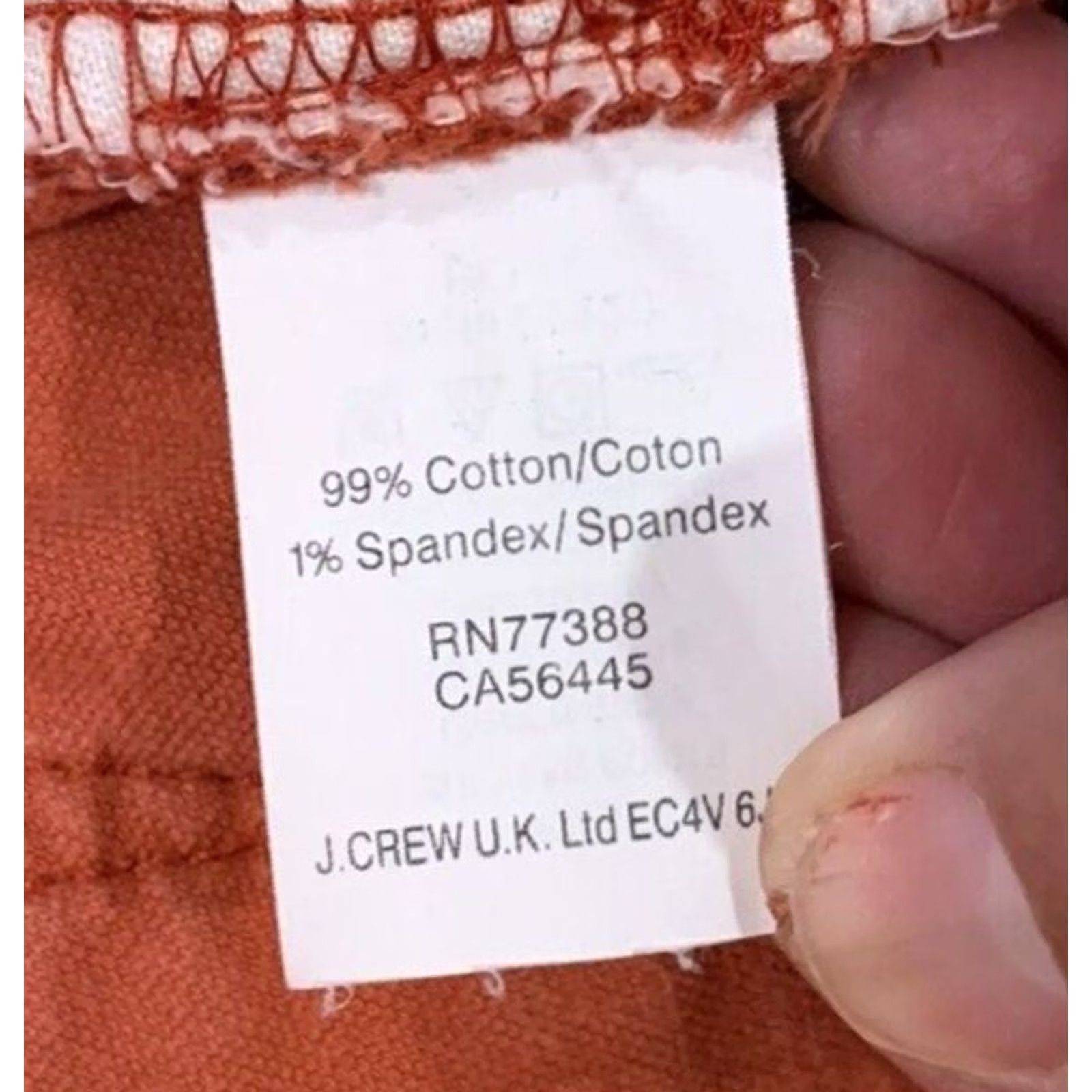 J.Crew J.CREW Women's Pants Toothpick Velour 29 Red Orange 32x26 Slim Fit Casual Workwear Size 29" - 6 Thumbnail
