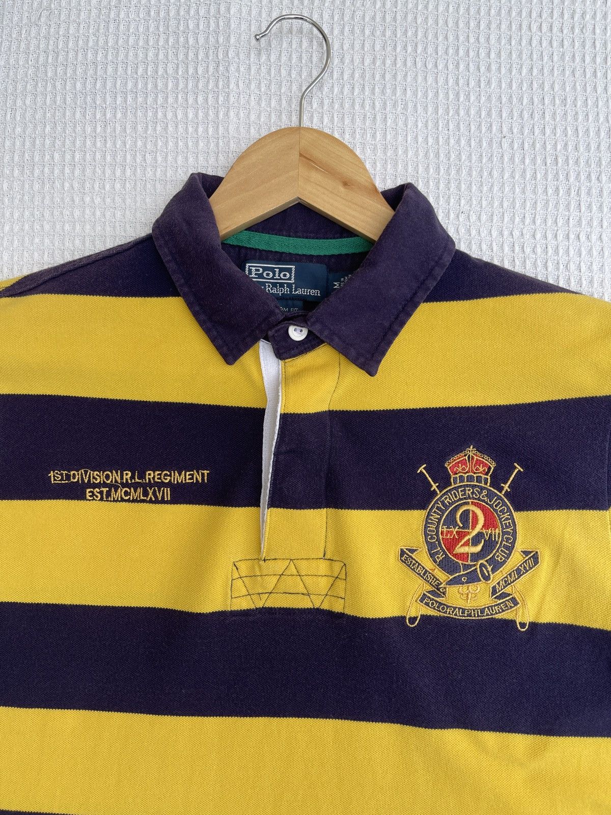 OVER THE STRiPES Rare🔥Vintage POLO RALPH LAUREN RUGBY T Shirt Size US M / EU 48-50 / 2 - 11 Thumbnail