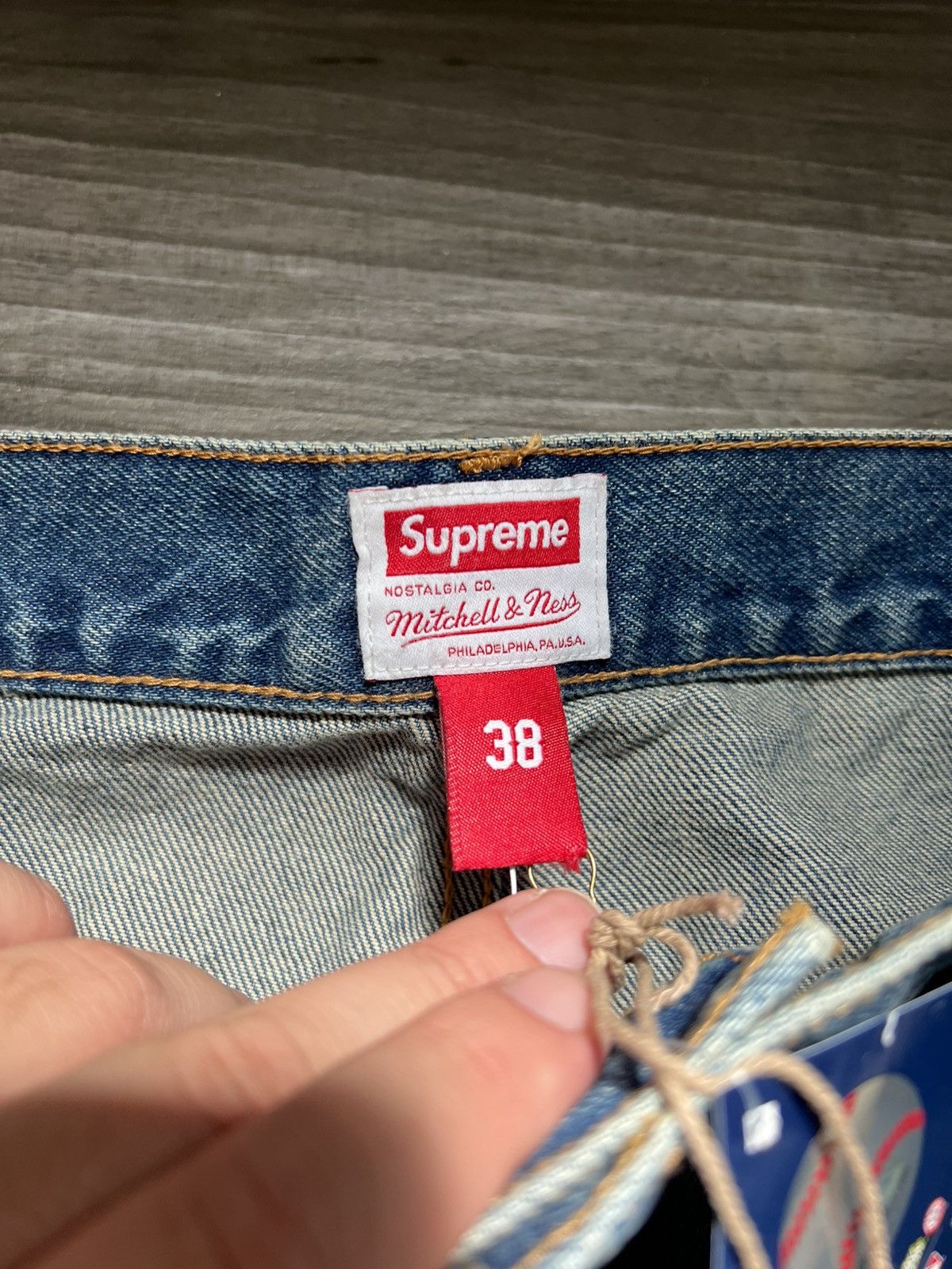 Mitchell & Ness × Supreme Supreme Mitchell & Ness Atlanta Braves SS26 Loose Fit Jean Size US 38 / EU 54 - 5 Thumbnail