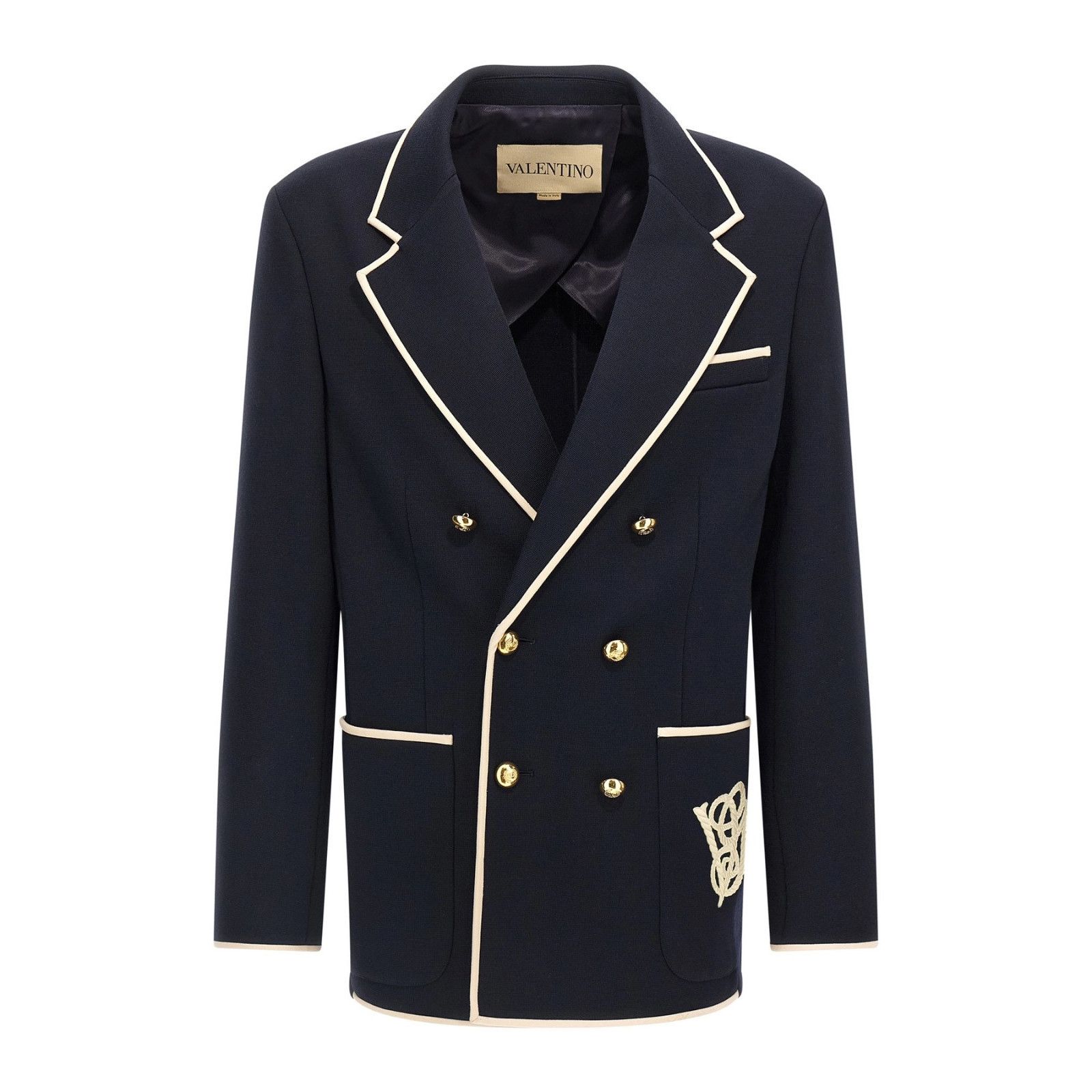 Valentino VALENTINO Double-Breasted Blue Wool Blazer New & Authentic ( Size US M / EU 48-50 / 2 - 1 Thumbnail
