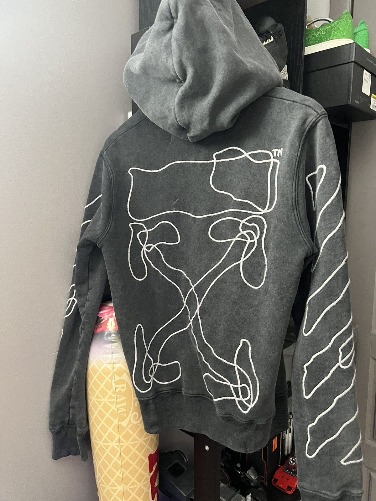 Off-White OFF-WHITE Abstract Arrows Embroidered Hoodie Size US XS / EU 42 / 0 - 2 Thumbnail