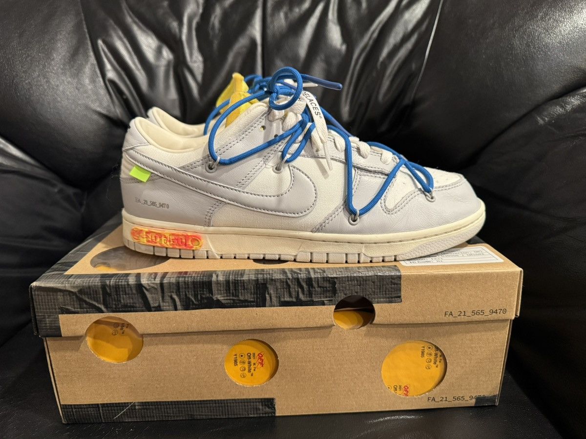 Nike × Off-White Nike Dunk Low Off-White Lot 10 of 50 Size US 10.5 / EU 43-44 - 2 Thumbnail