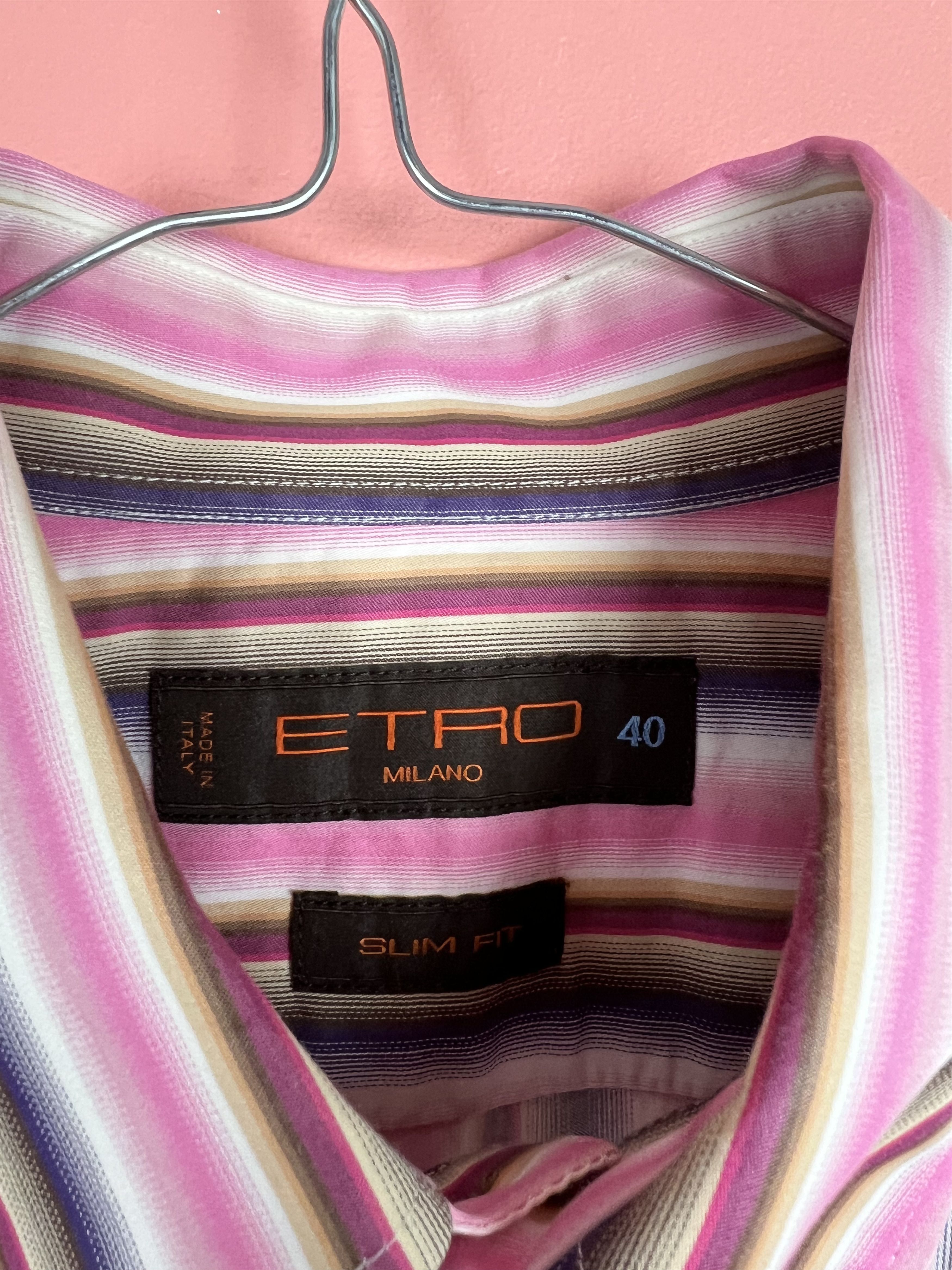 Etro Etro luxury classic shirt button striped Size US L / EU 52-54 / 3 - 3 Thumbnail