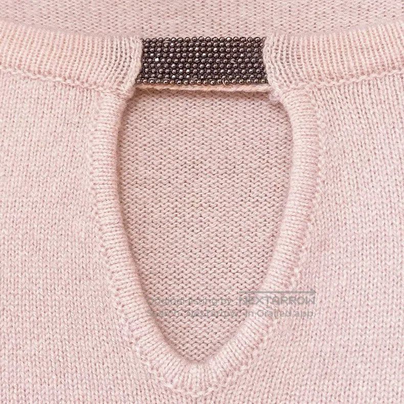 Brunello Cucinelli Brunello Cucinelli Beaded Decoration Pink Crewneck Cashmer Size XS / US 0-2 / IT 36-38 - 5 Thumbnail