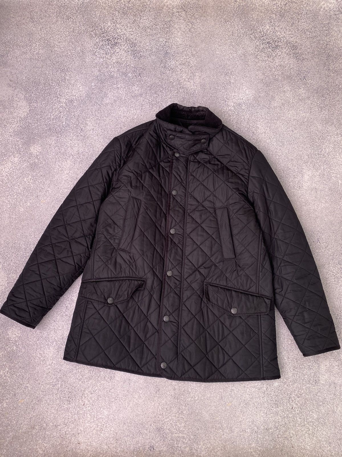 Barbour × Vintage Vintage Barbour Quilted Black Jacket Size US L / EU 52-54 / 3 - 3 Thumbnail