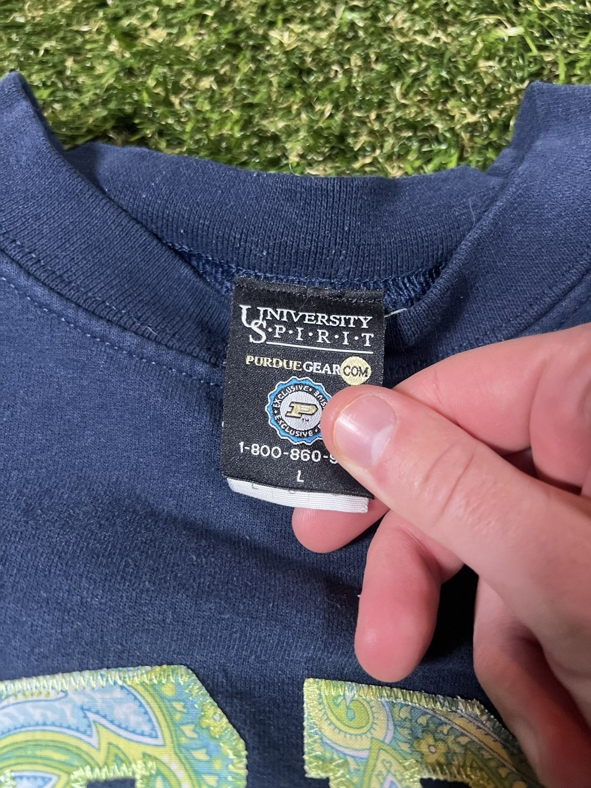 NCAA × Vintage Vintage 90’s Purdue Boilermakers College Quilted Crewneck Size US L / EU 52-54 / 3 - 4 Thumbnail