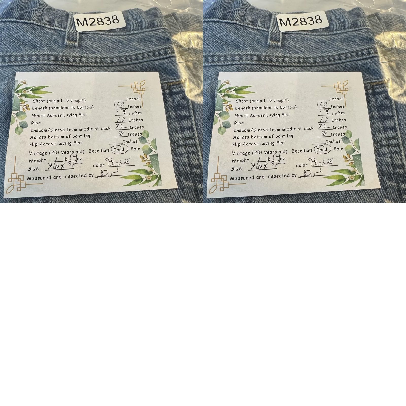 Carhartt VINTAGE Carhartt Jeans Mens 34x28 Blue Denim Relaxed Fit 100 Cotton Workwear Size US 34 / EU 50 - 8 Thumbnail