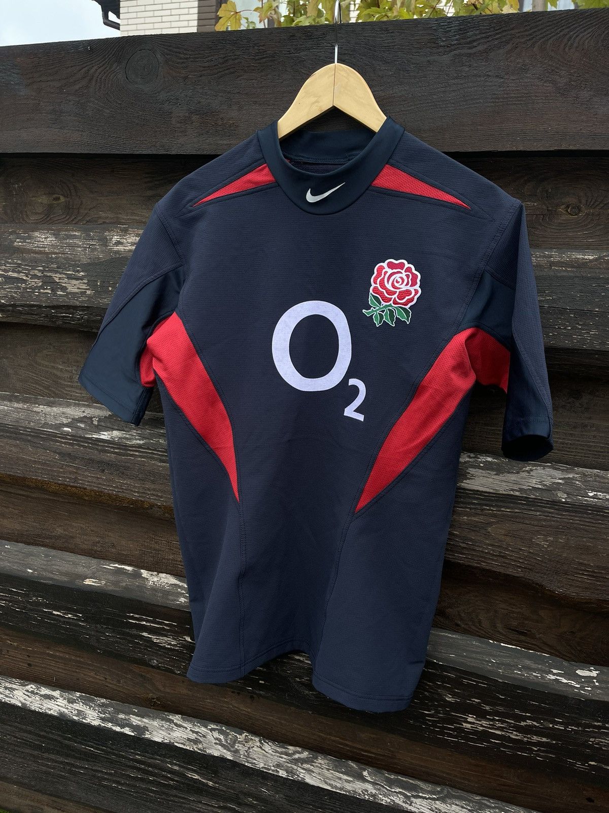 Nike × Vintage Y2K Nike England Rugby drill jersey vintage center logo rare Size US L / EU 52-54 / 3 - 4 Thumbnail