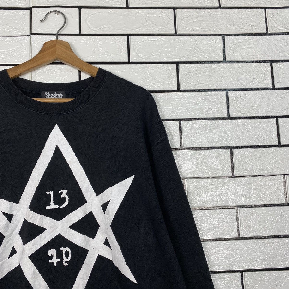 Japanese Brand Shocken Vintage Sweatshirt Punk Design Full Print Size US XXL / EU 58 / 5 - 7 Thumbnail