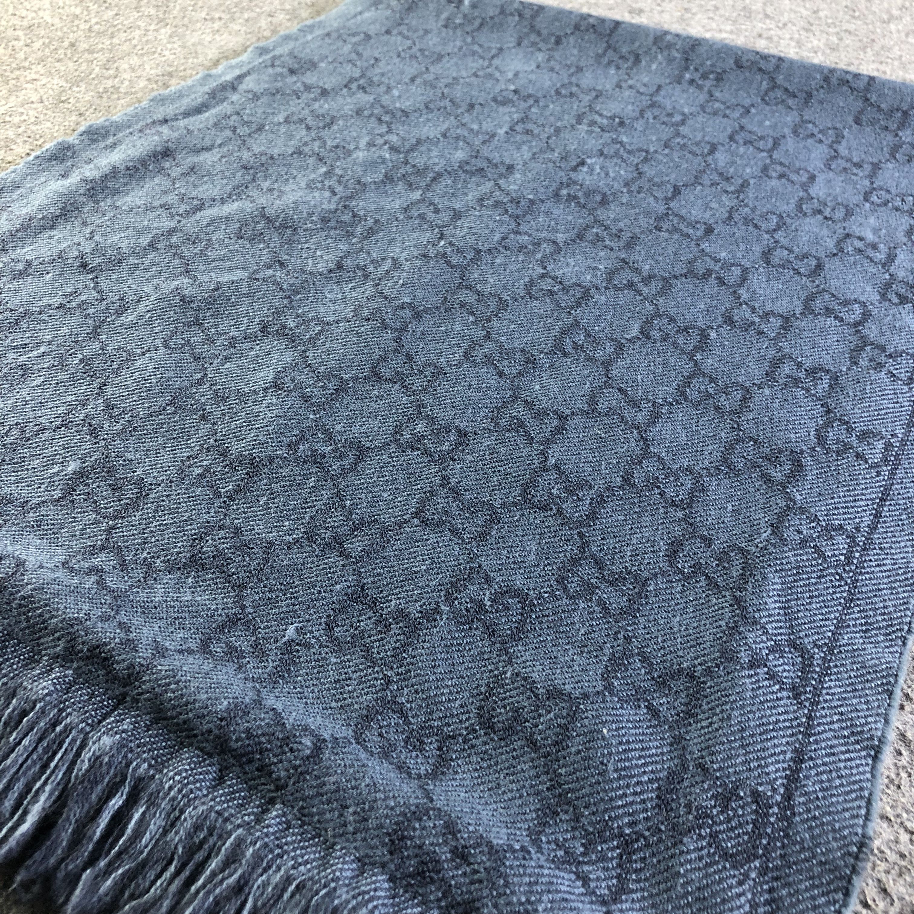 Gucci Gucci Monogram Full Print GG Wool Scarf Muffler V2627 Size ONE SIZE - 4 Thumbnail