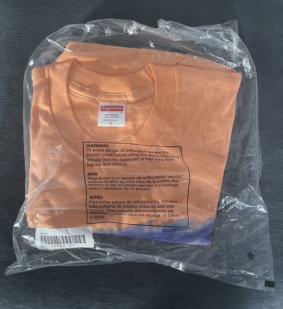 Supreme Supreme Wind Tee Peach Size L Size US L / EU 52-54 / 3 - 2 Thumbnail
