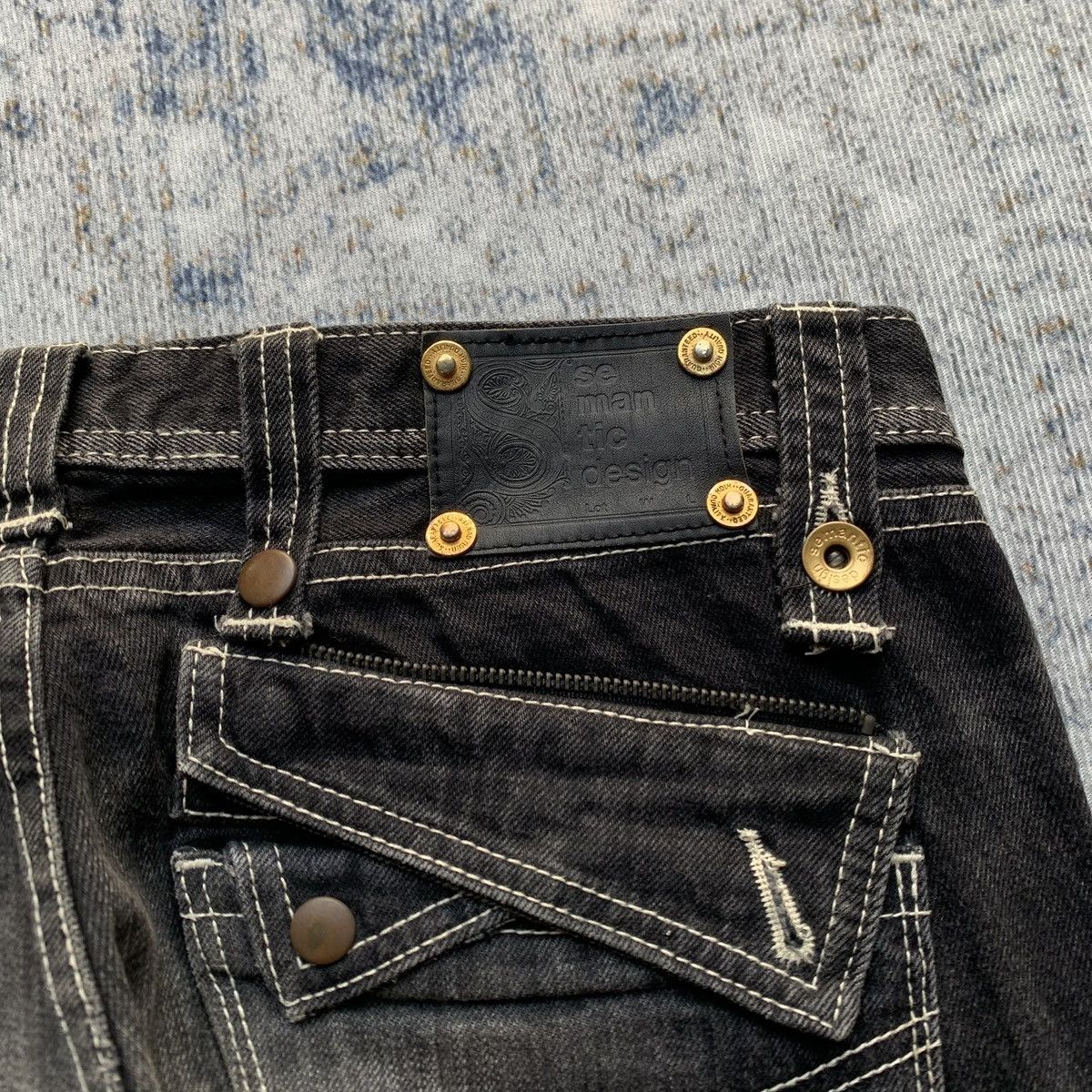 Japanese Brand Y2K Rare Semantic Design Gothic Punk Jeans Multi Zippers Size US 30 / EU 46 - 4 Thumbnail