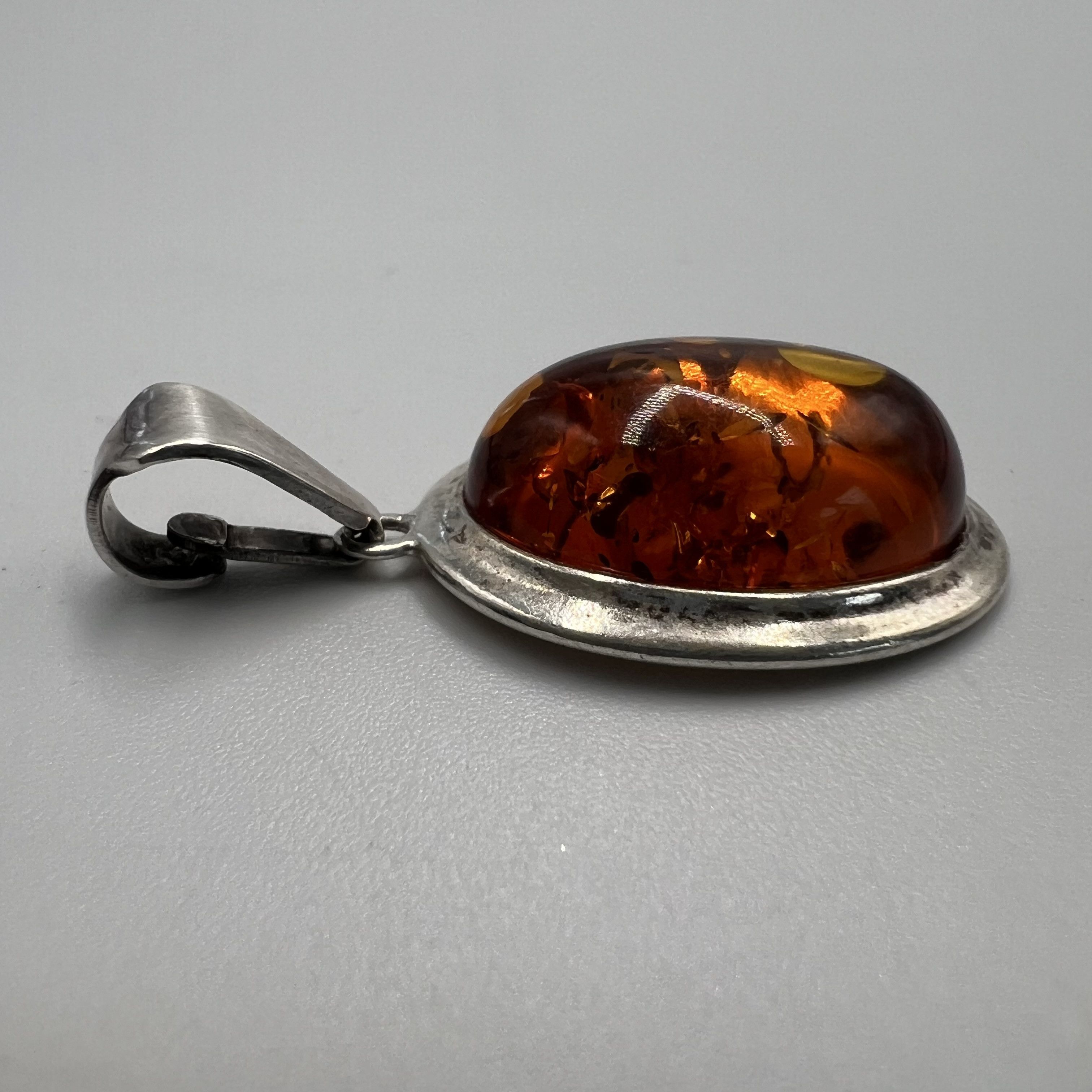 Vintage Vintage Necklace Pendant Sterling Silver 925 Amber Jewelry Size ONE SIZE - 7 Thumbnail