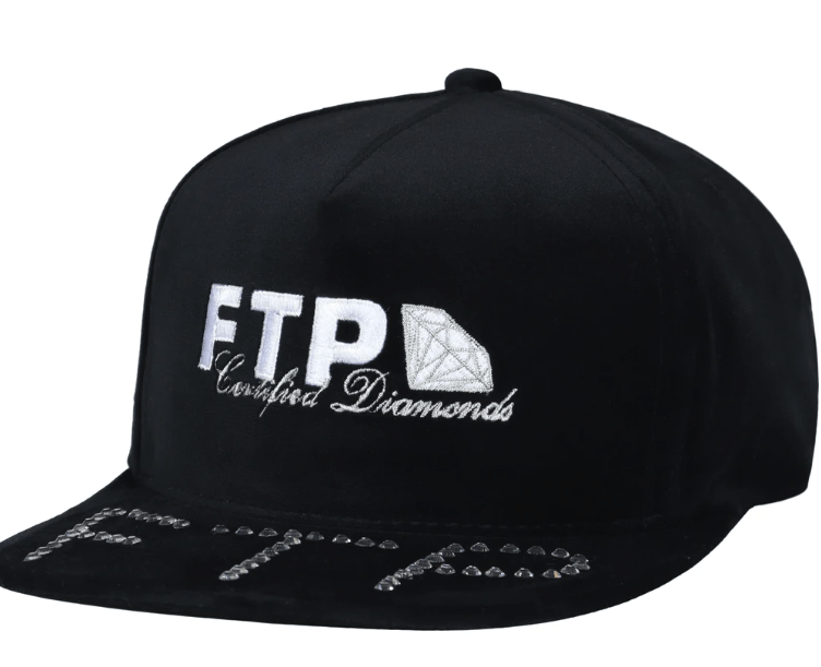 image of Fuck The Population Ftp Diamond Dealer 5 Panel Hat Black, Men's