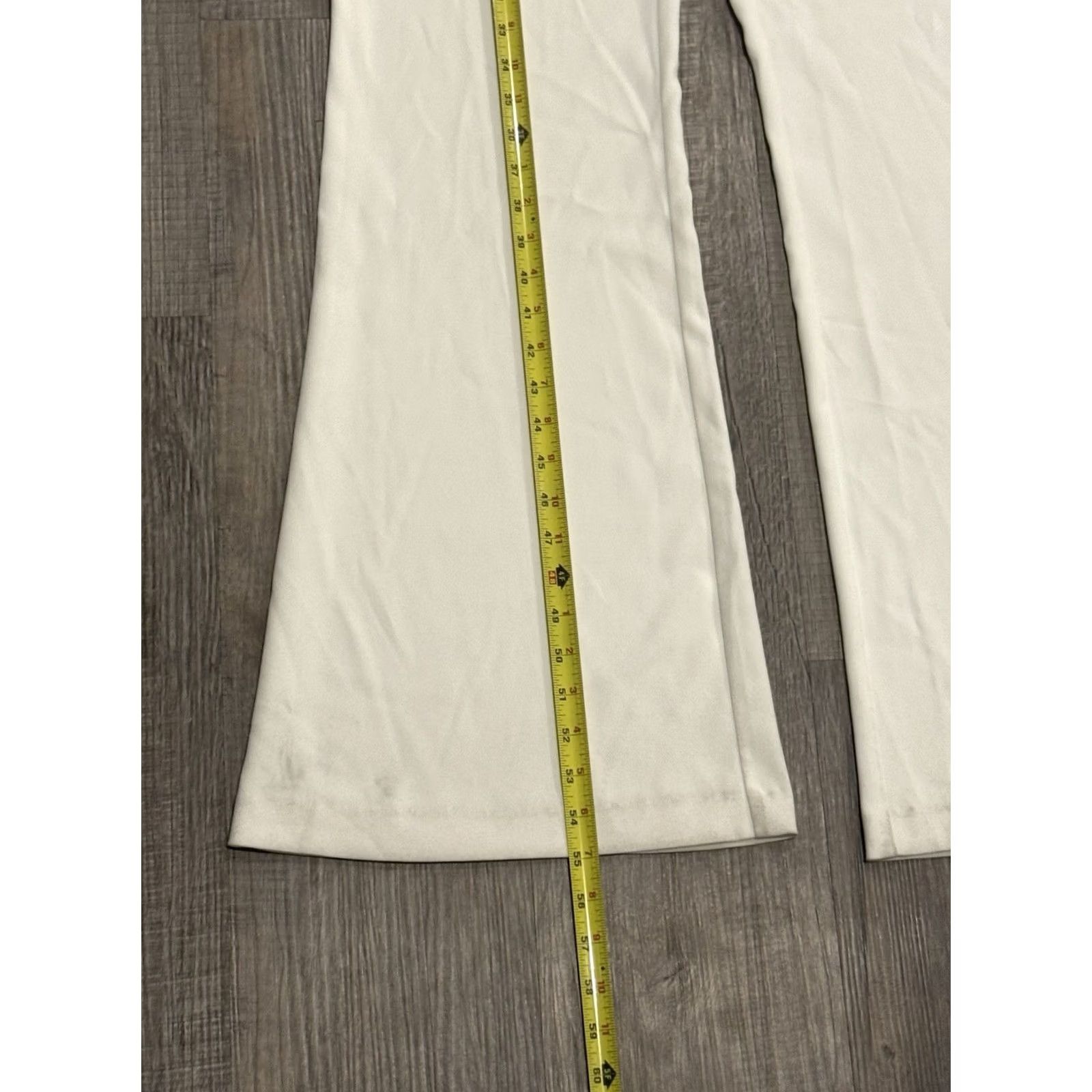 Alice + Olivia Alice & Olivia 'Lavera' Strapless Flare Jumpsuit Ivory size 10 Size 32" / US 10 / IT 46 - 3 Thumbnail