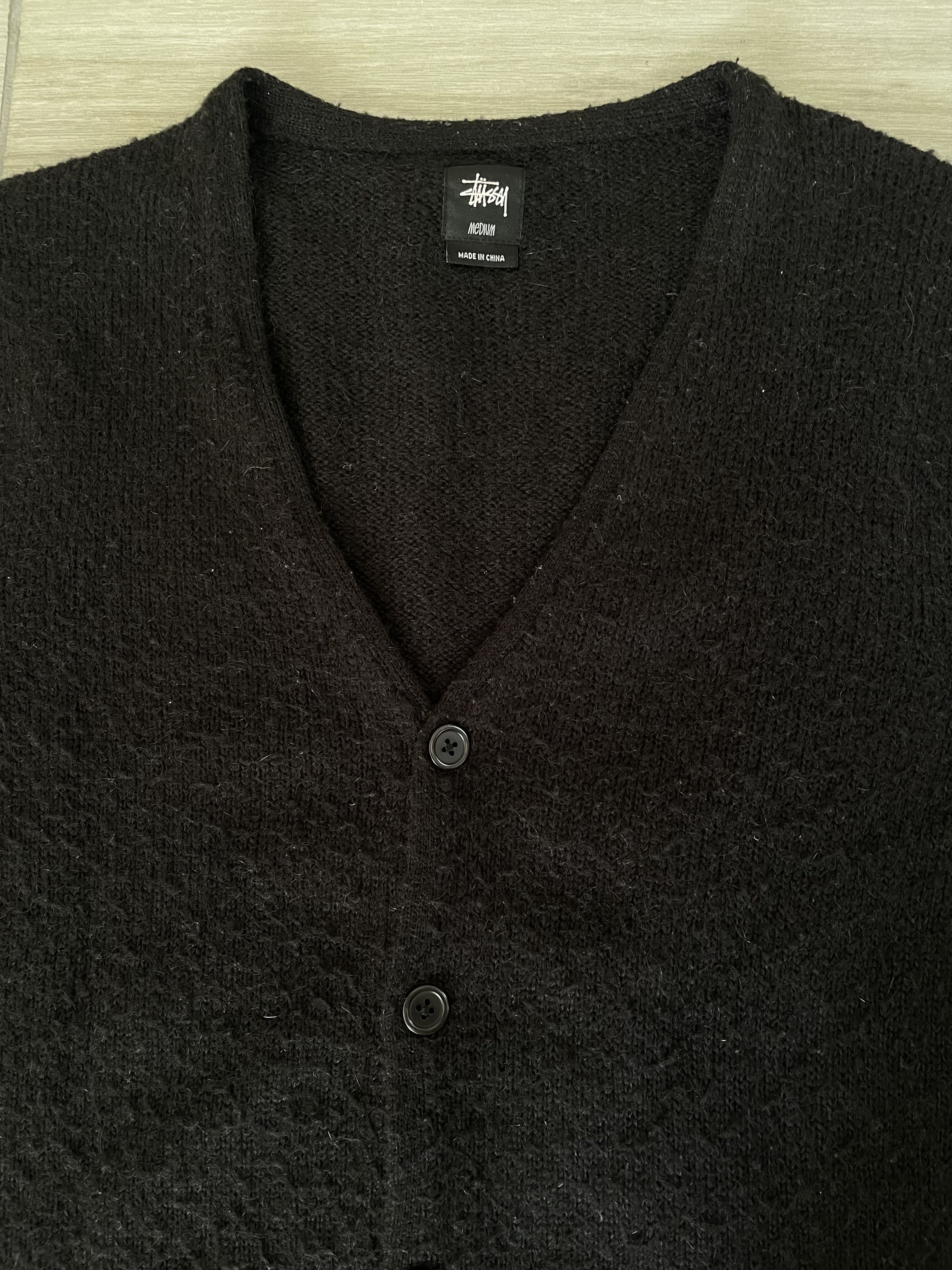 Stussy Mohair Cardigan Black Medium