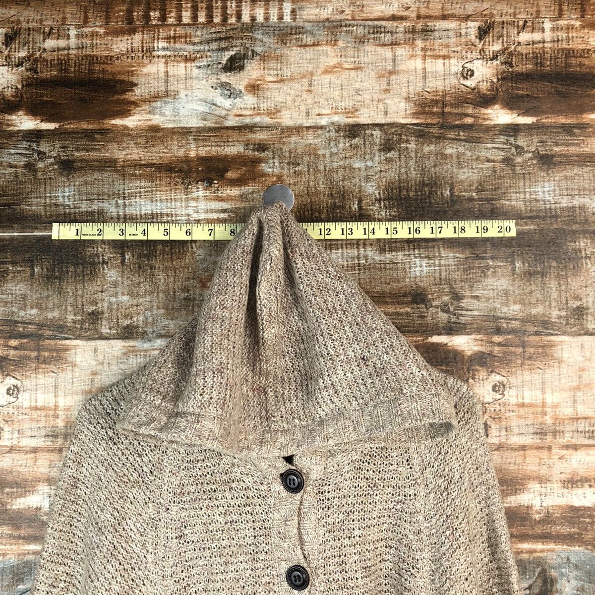 Japanese Brand Navy Natural Brown Cloaks Hoodie #A1518 Size US M / EU 48-50 / 2 - 4 Thumbnail