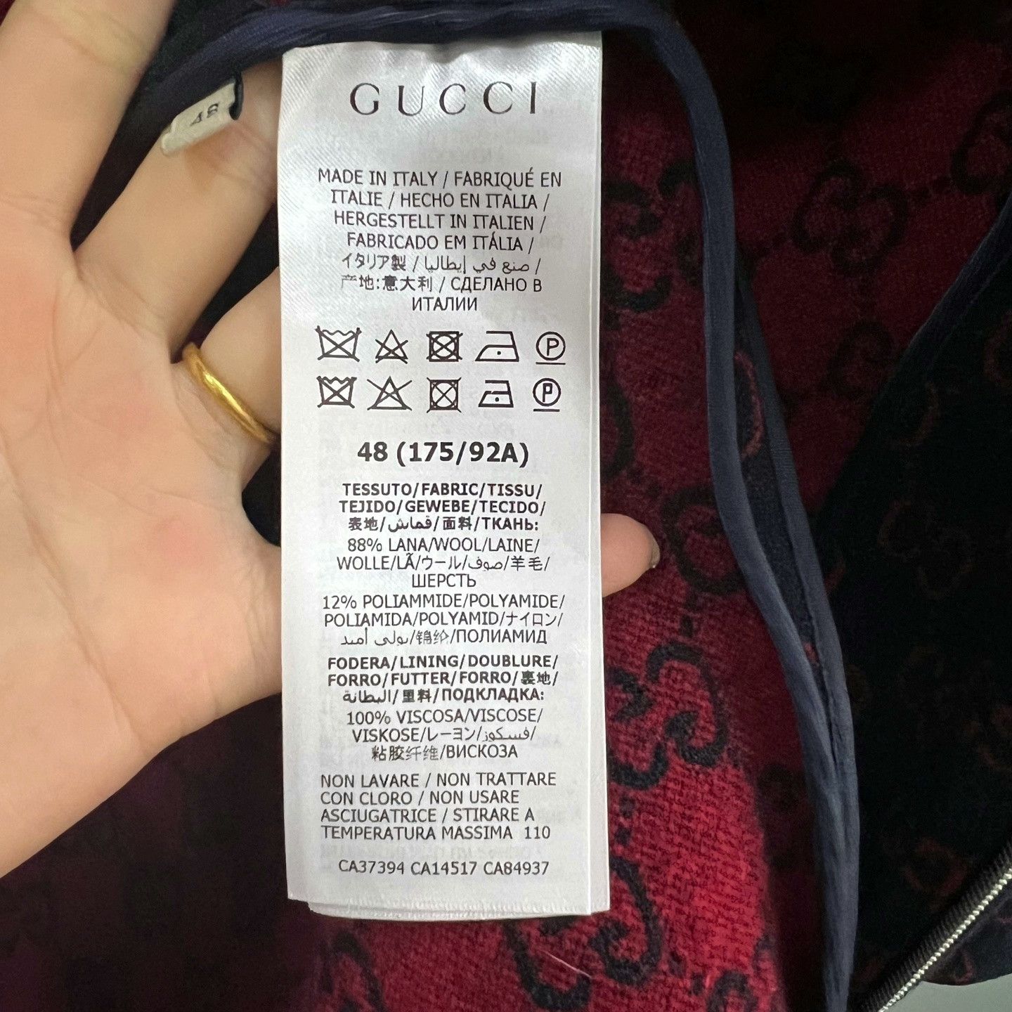 Gucci Gucci GG Print Wool Jacket Size US M / EU 48-50 / 2 - 5 Thumbnail