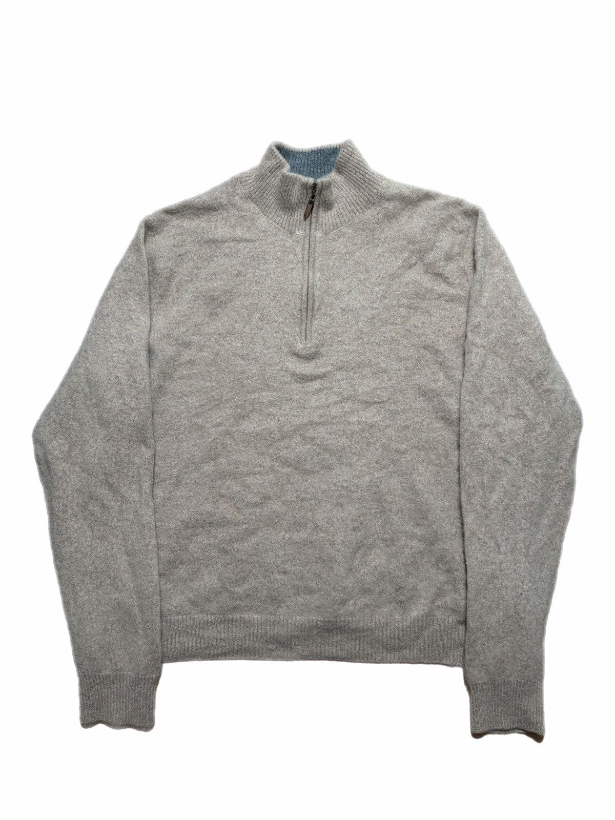 Nordstrom John W. Nordstrom Sweater Cashmere 1/4 Zip Pullover Knit Size US XL / EU 56 / 4 - 1 Thumbnail