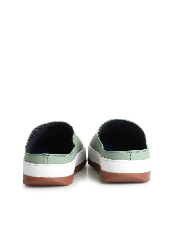 Sunnei o1mle1025 Unisex Dreamy Leather Mules in Sage Green Size US 5 / EU 37 - 3 Thumbnail